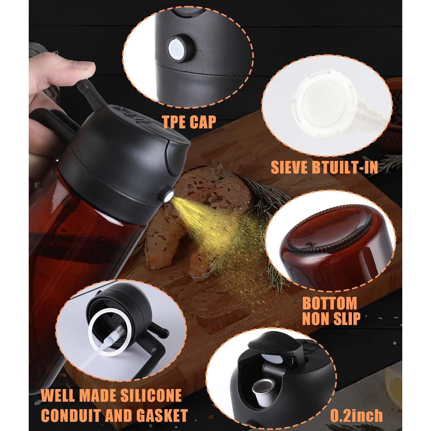 Rociador de Aceite 2 en 1 Arsatbs 470ml Vidrio Marrón