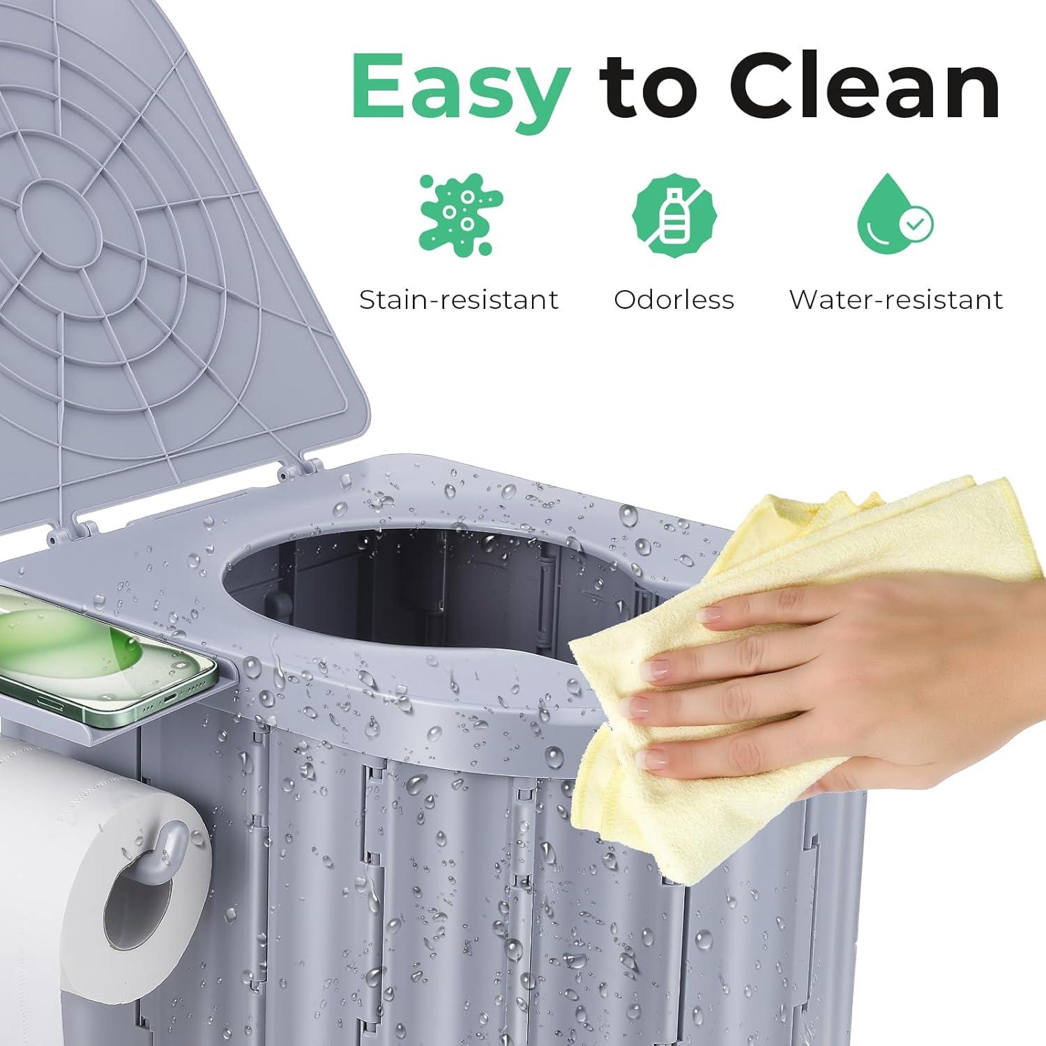 Inodoro Portátil Sckee Plegable 14" para Camping y Viajes