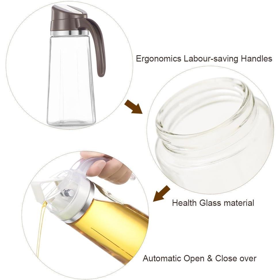 Dispensador de Aceite Marbrasse 600ml Vidrio Automático