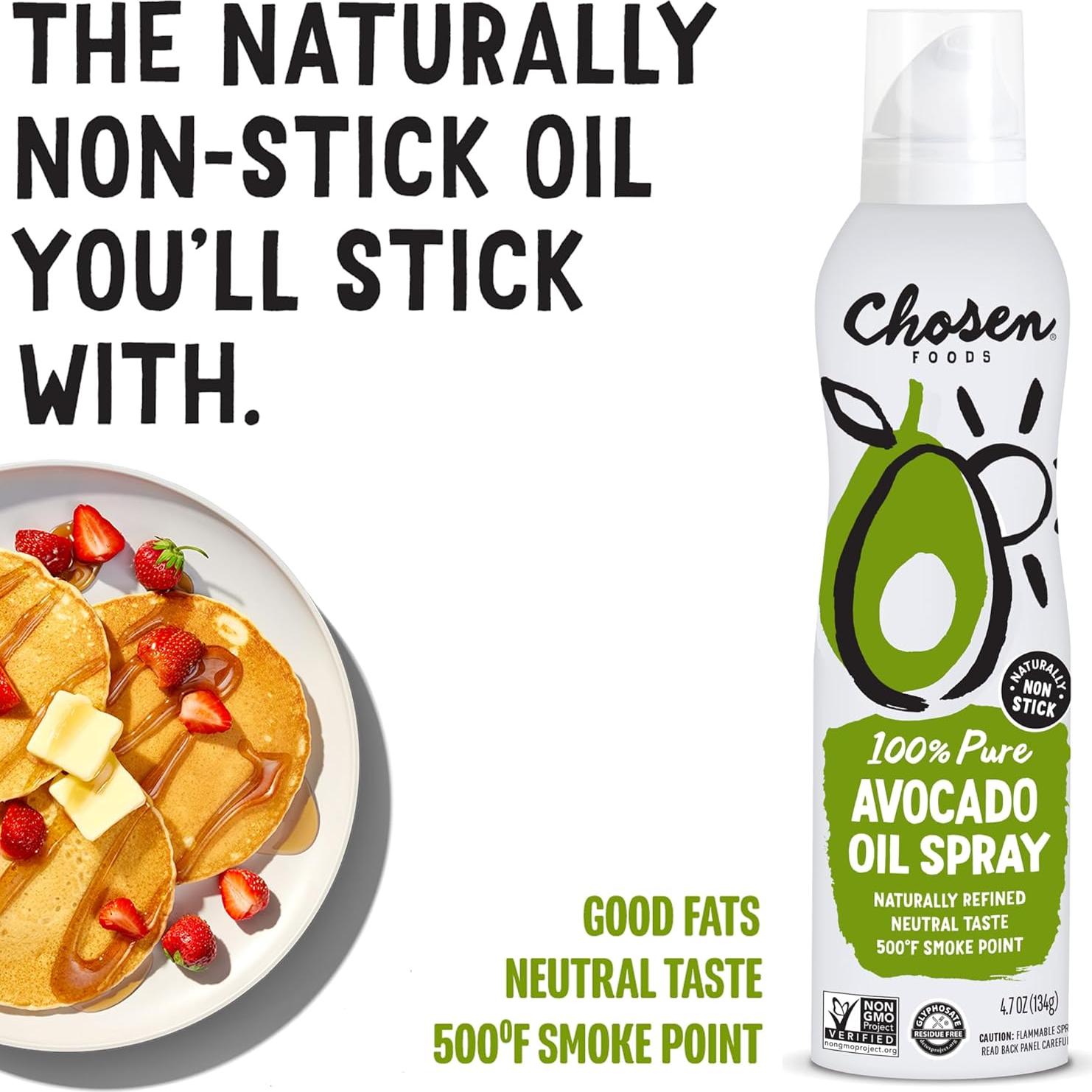 Spray de Aceite de Aguacate Chosen Foods 133 g Sin OGM