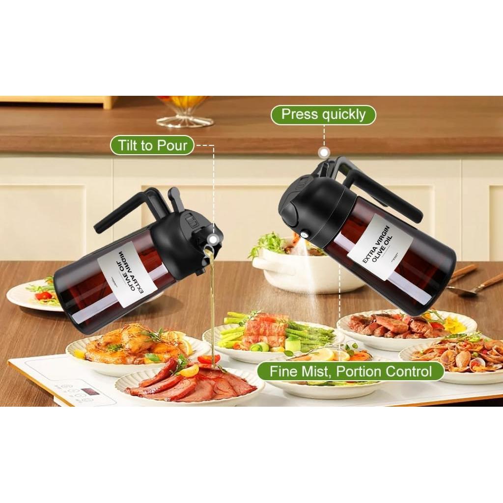 Dispensador de Aceite de Oliva 2 en 1 Zwzjheng 470ml Vidrio