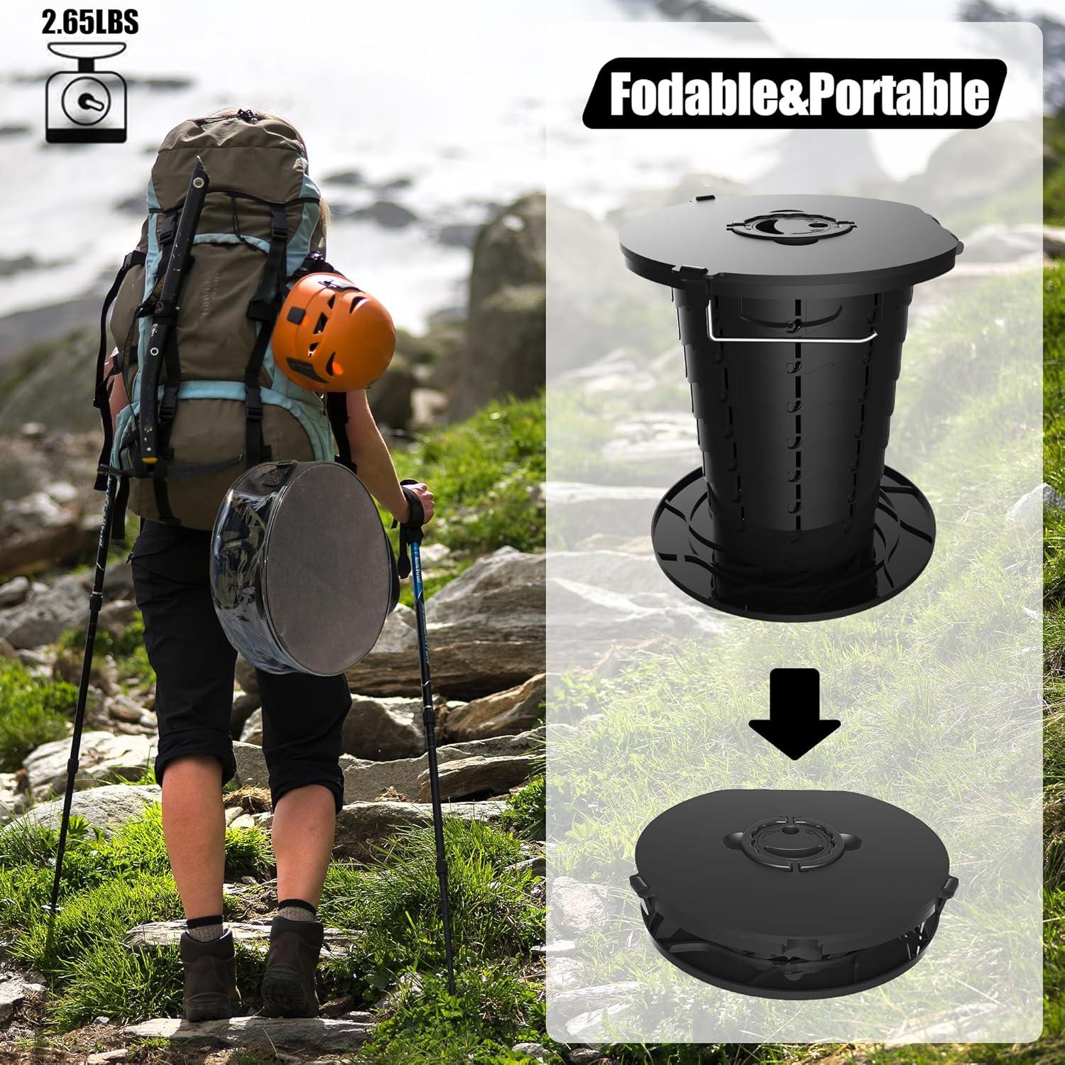 Inodoro portátil ALEVMOOM retráctil 2025 altura ajustable