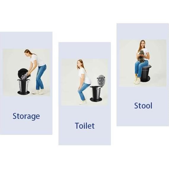 Inodoro portátil ALEVMOOM retráctil 2025 altura ajustable