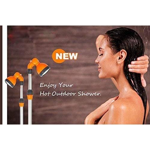 Ducha portátil Camplux con soporte y cabezal ajustable