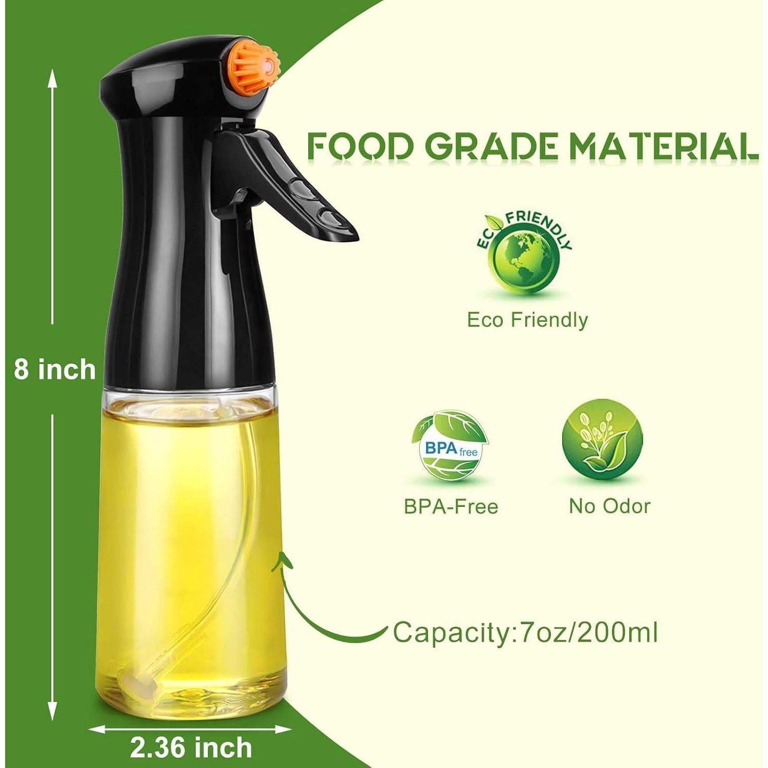 Rociador de Aceite MUOOMU 200ml Multiusos Negro