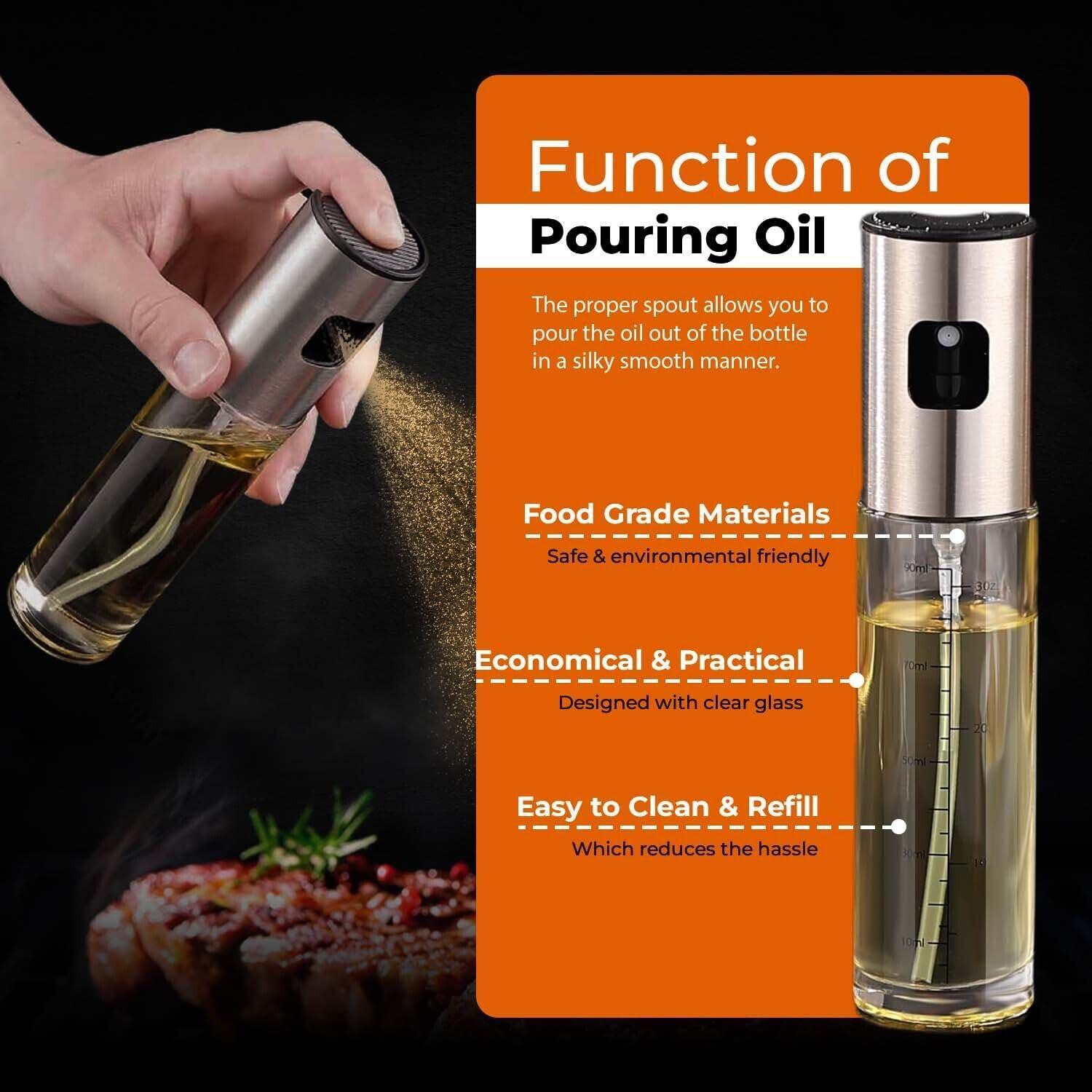 Pulverizador de Aceite VIGOR PATH 100ml Acero Inoxidable