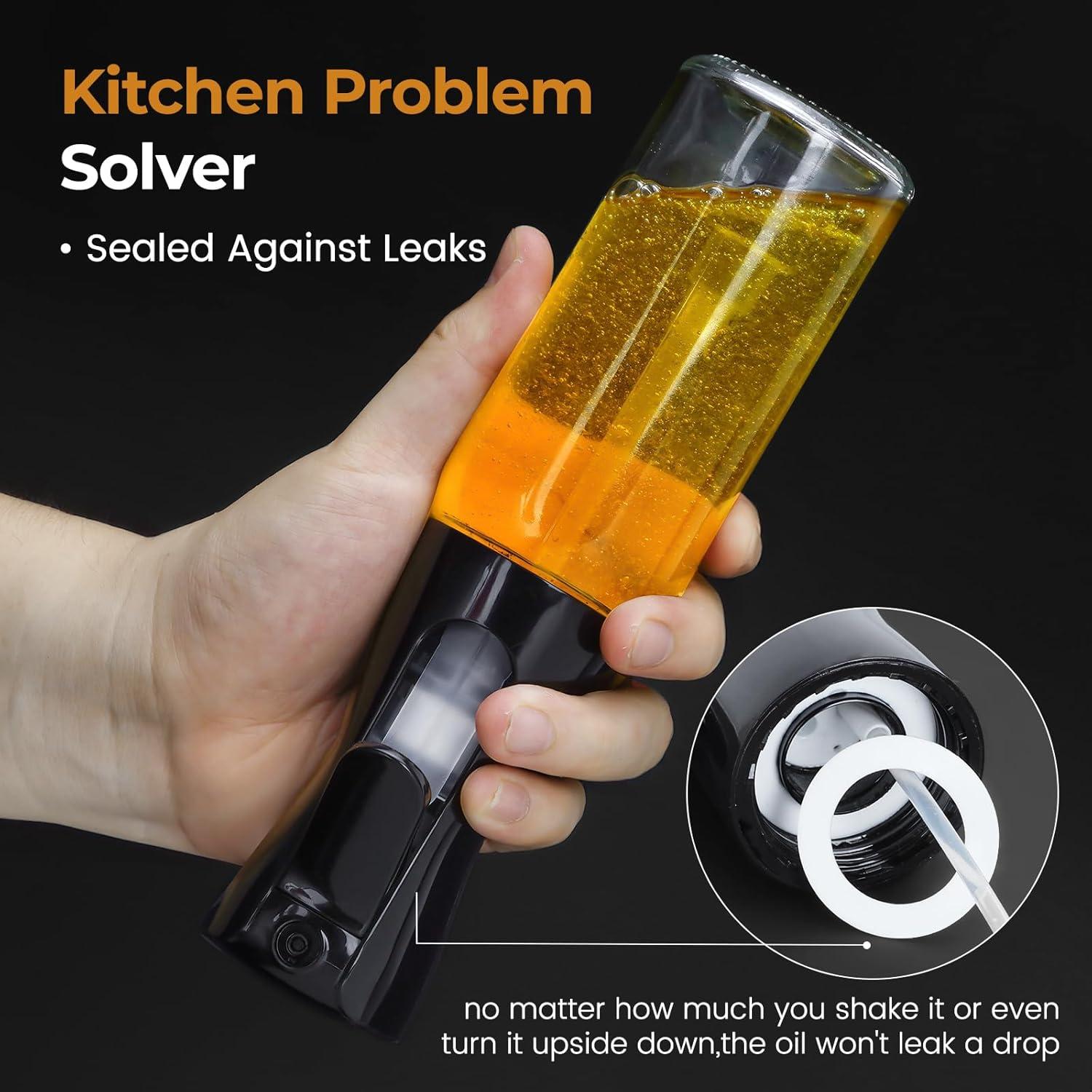 Rociador de Aceite WANKODA 220ml Vidrio Negro Reutilizable