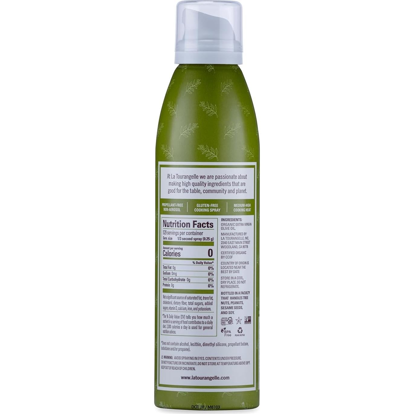 Aceite de Oliva Extra Virgen La Tourangelle Spray 147 ml