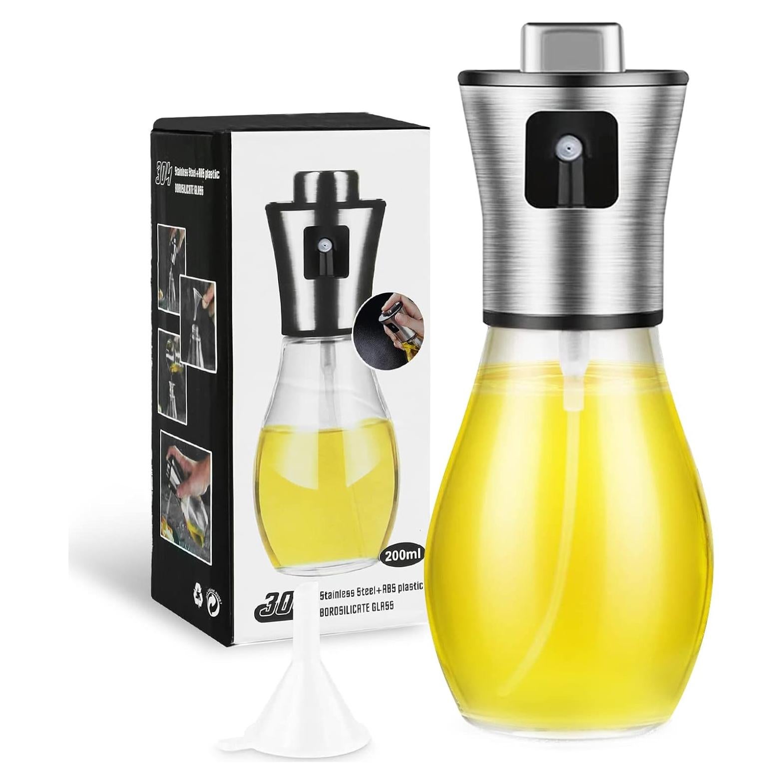 Rociador de Aceite SAINSWIN 200ML Vidrio Ovalado Reutilizable