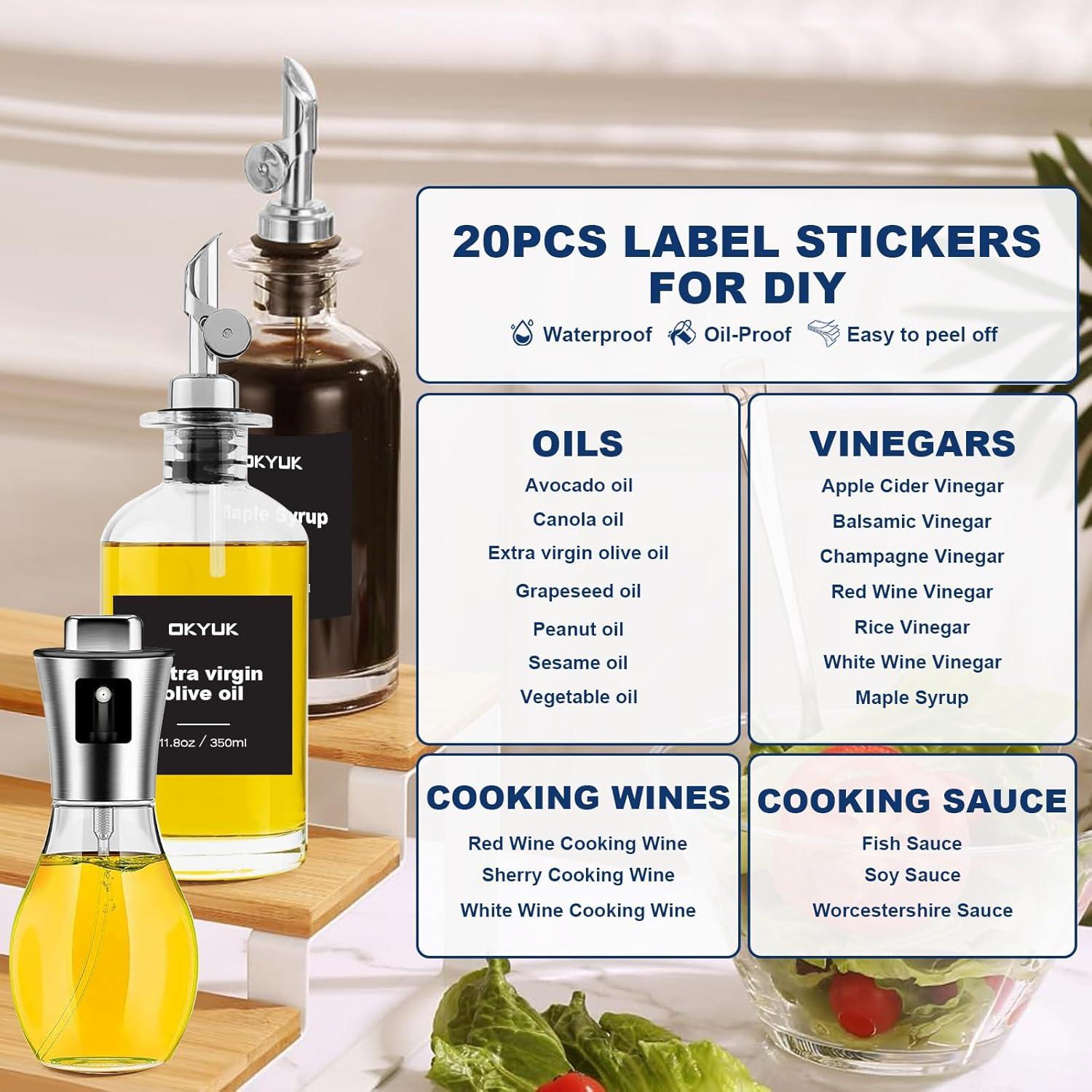 Juego de Botellas Dispensadoras de Aceite OKYUK 3 Piezas