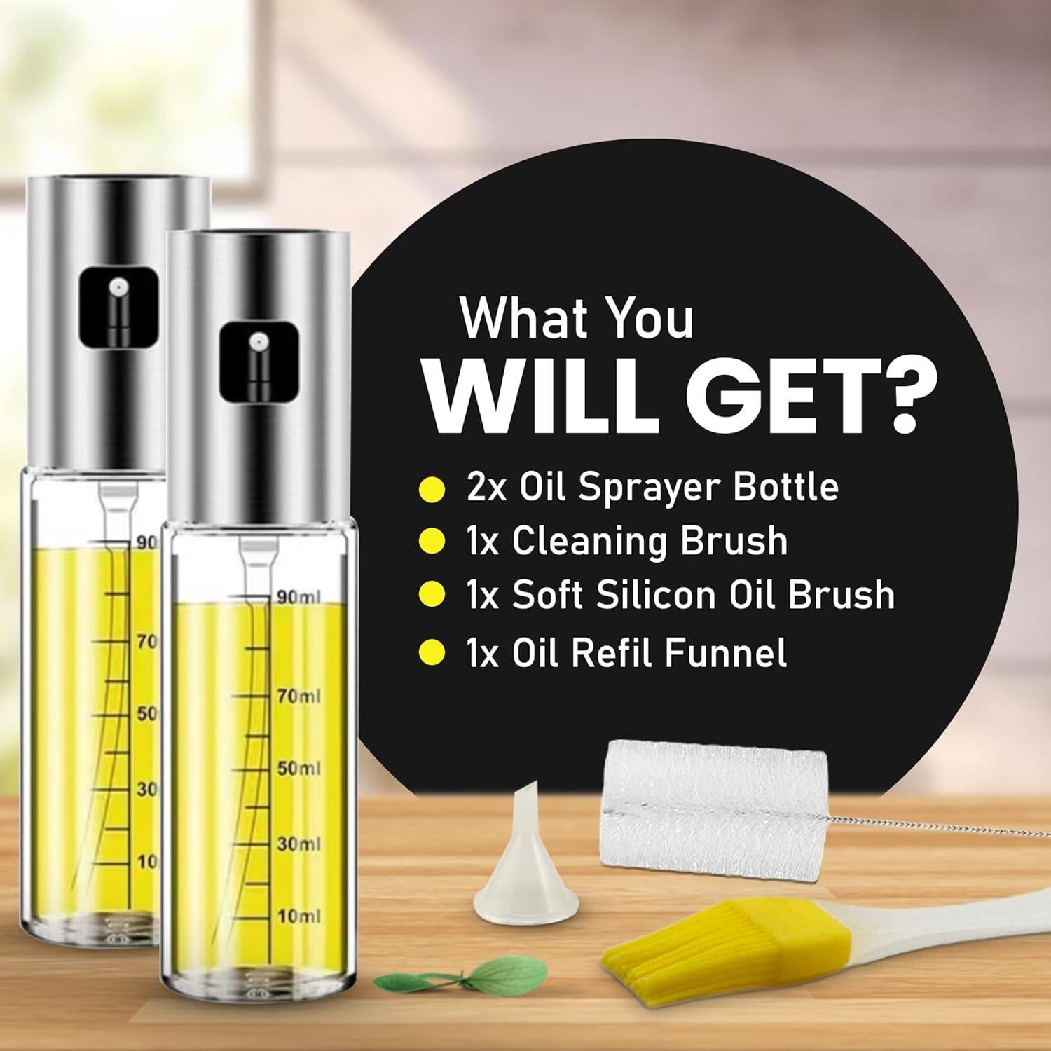 Pulverizador de Aceite NextG Ideaz 2 x 100ml Vidrio Recargable