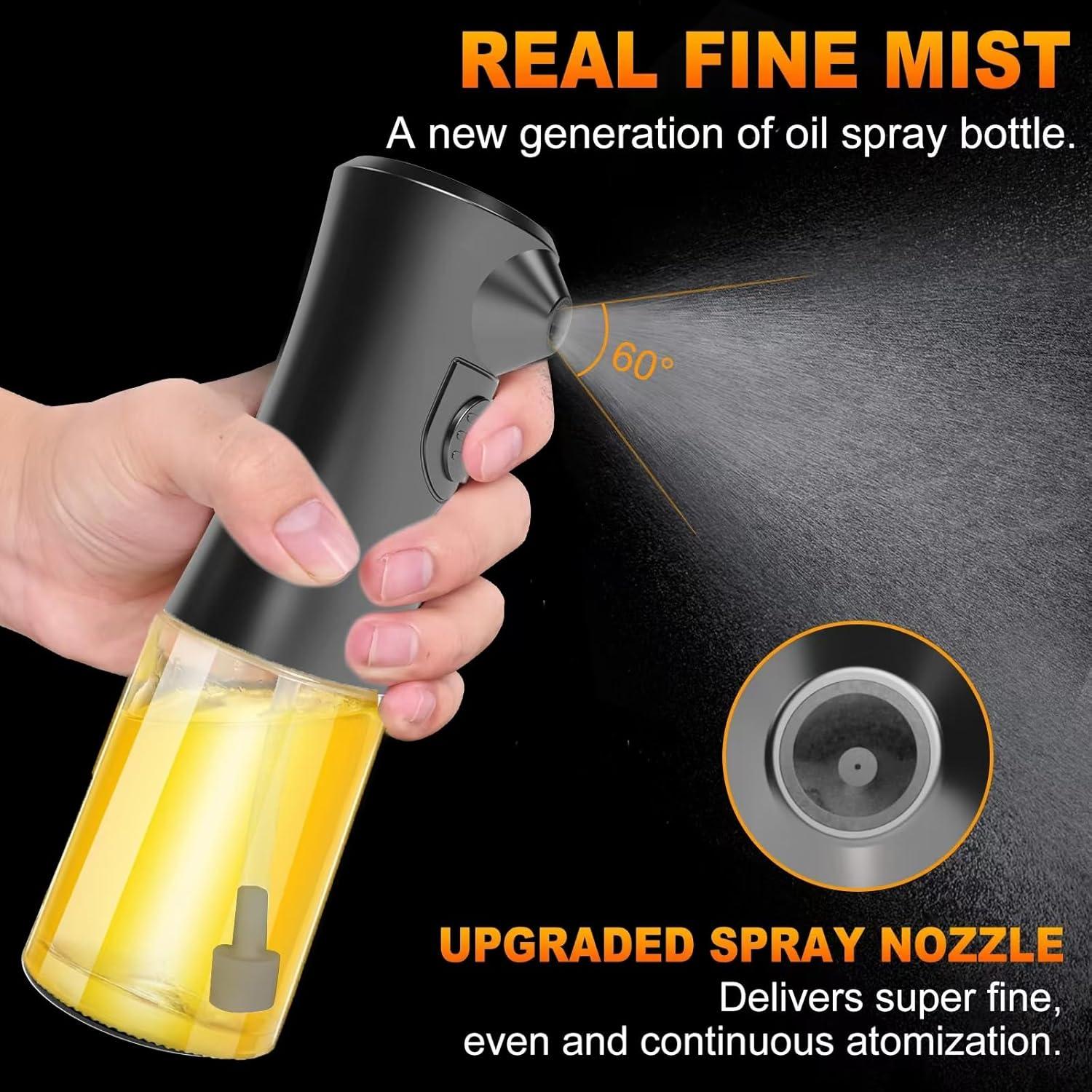 Pulverizador de Aceite Eléctrico Temede 152ml Vidrio Negro