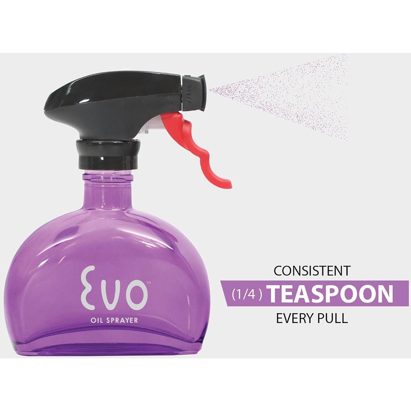 Pulverizador de Aceite Evo de Vidrio 170ml Sin Aerosol Púrpura