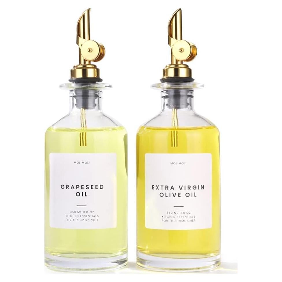 Set de 2 Botellas Dispensadoras de Aceite Molimoli 350ml Vidrio