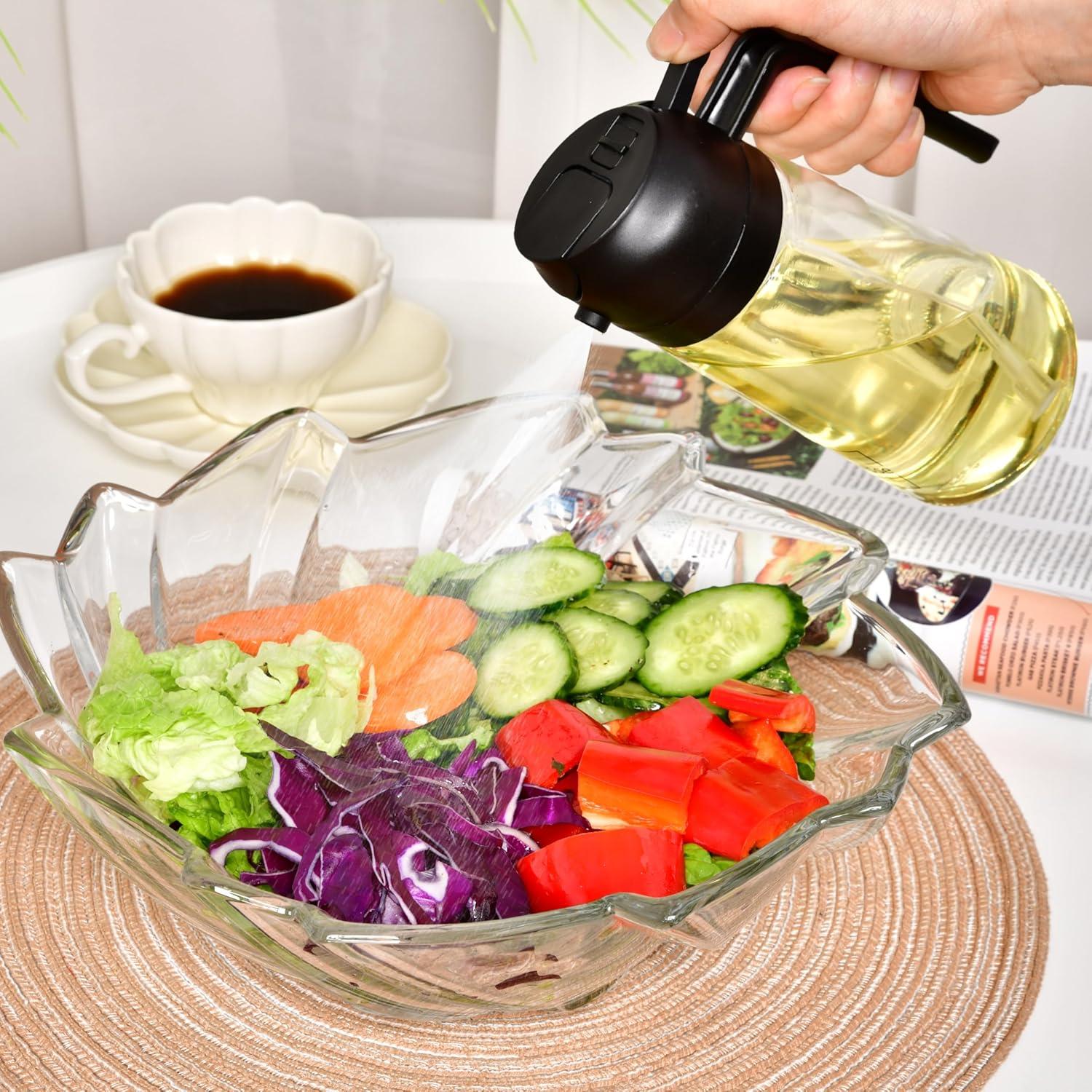 Dispensador de Aceite 2 en 1 Robinesse 470ml Vidrio Negro