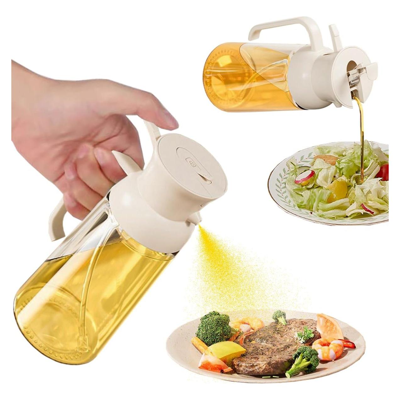 Rociador de Aceite RFetomax 550ml Vidrio Blanco Reutilizable