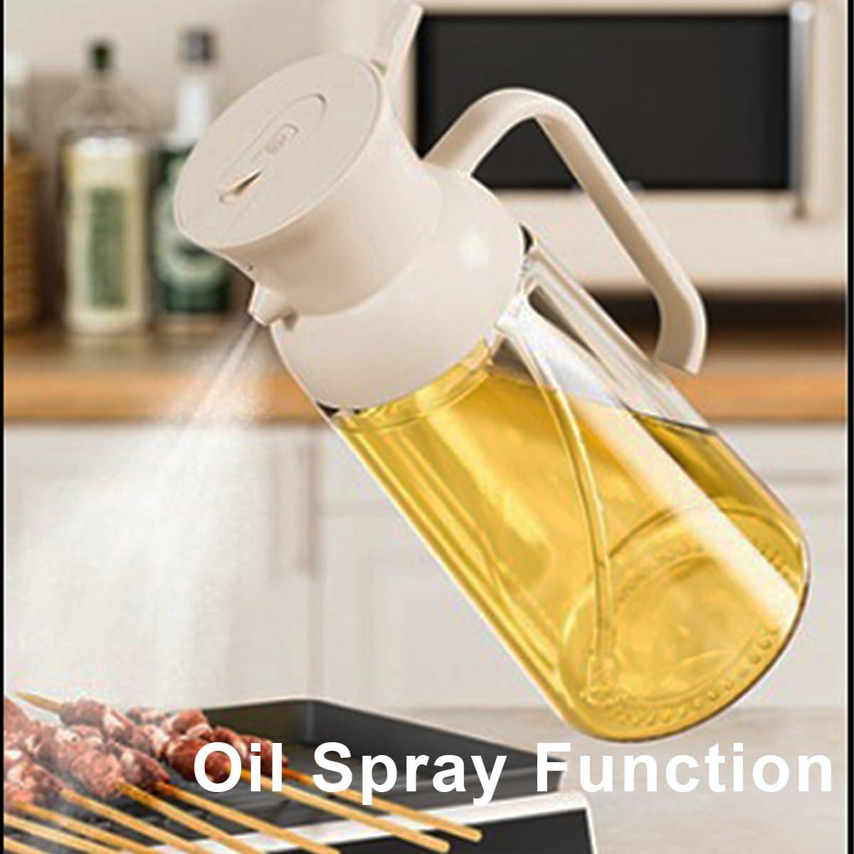 Rociador de Aceite RFetomax 550ml Vidrio Blanco Reutilizable