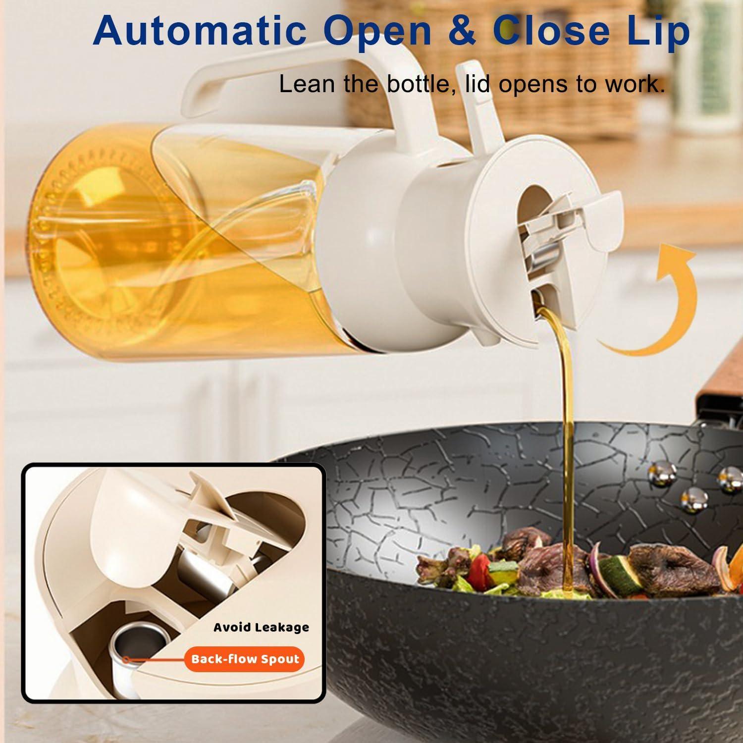 Rociador de Aceite RFetomax 550ml Vidrio Blanco Reutilizable