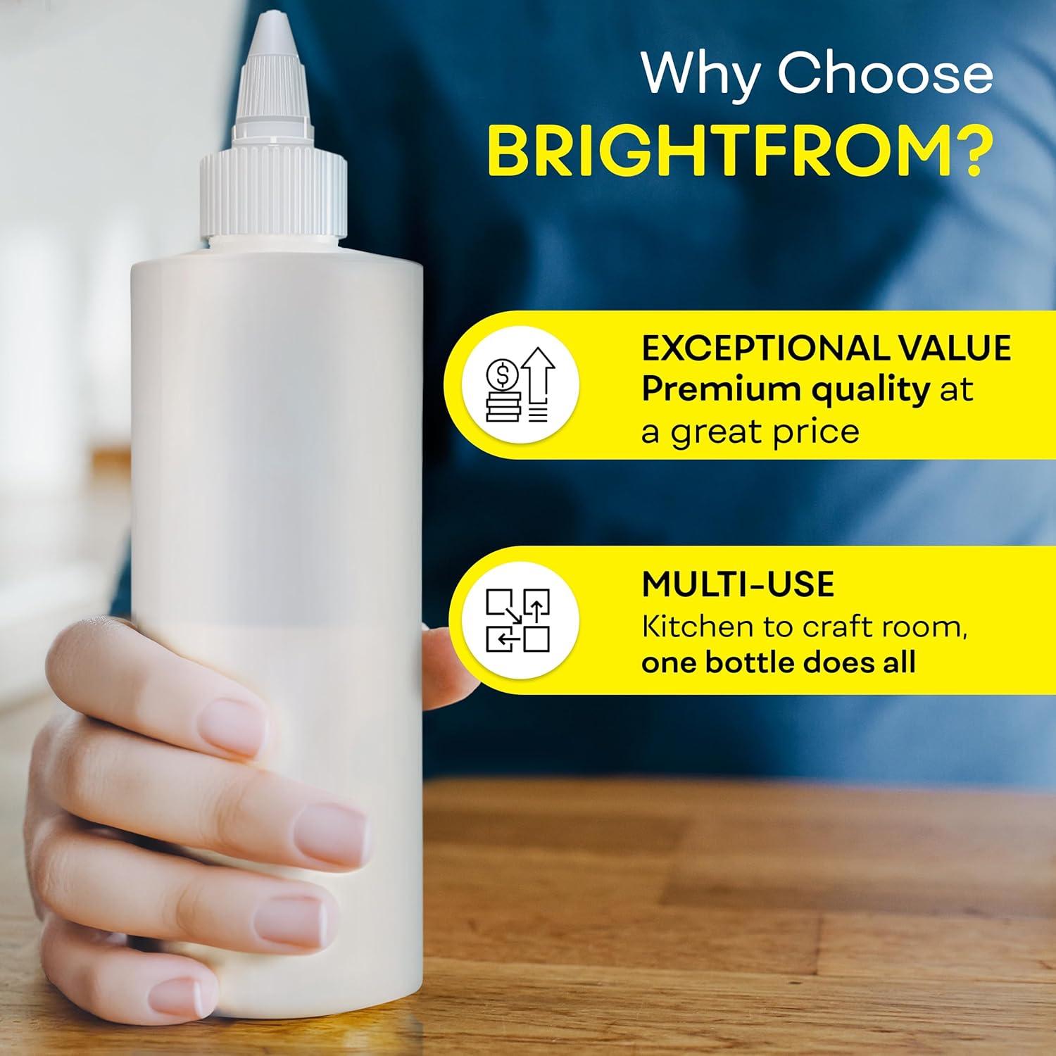 Botellas de Condimento BRIGHTFROM 16 oz a Prueba de Fugas - 2 Pack