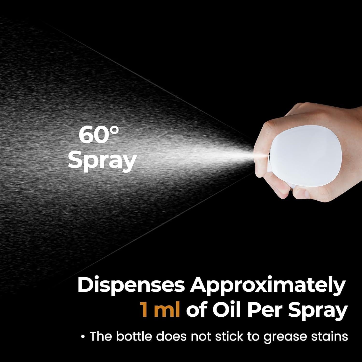 Rociador de Aceite WANKODA 220ml Vidrio Blanco Reutilizable