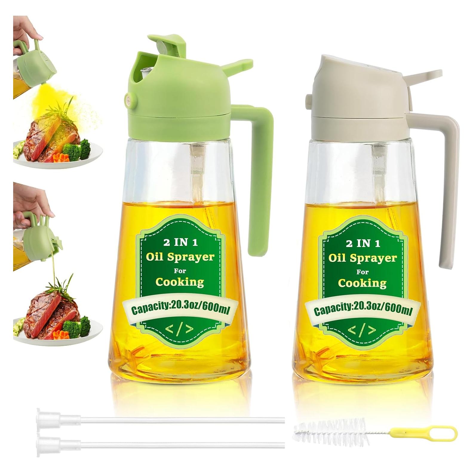 Spray de Aceite 2 en 1 HOPKASE 600ml Blanco y Verde