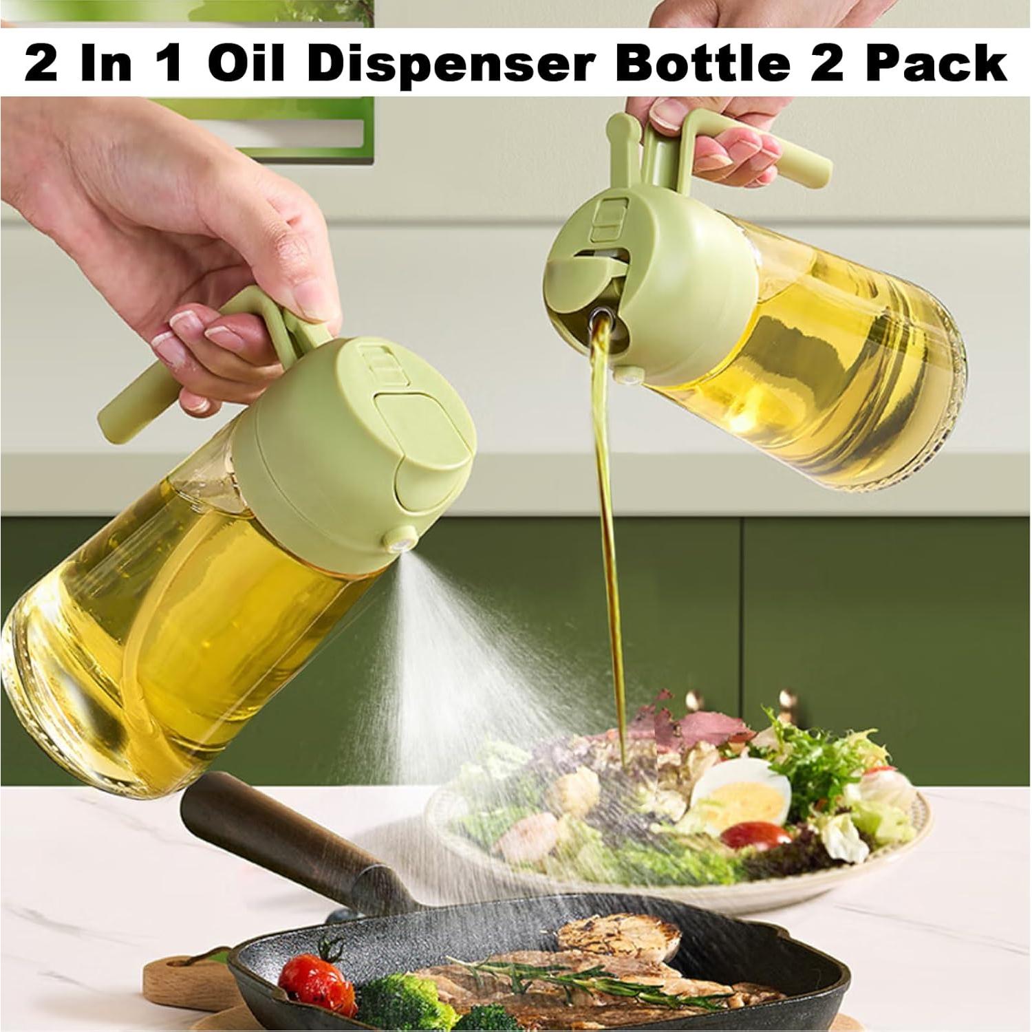 Spray de Aceite 2 en 1 HOPKASE 600ml Blanco y Verde