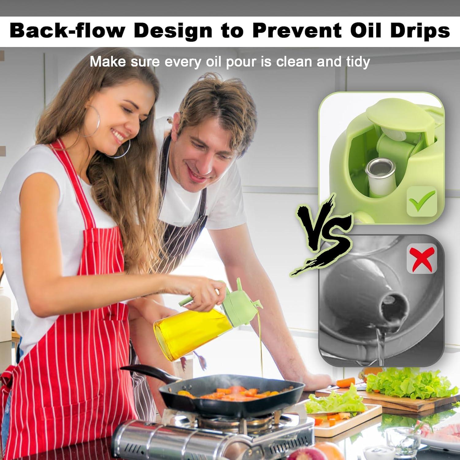 Spray de Aceite 2 en 1 HOPKASE 600ml Blanco y Verde