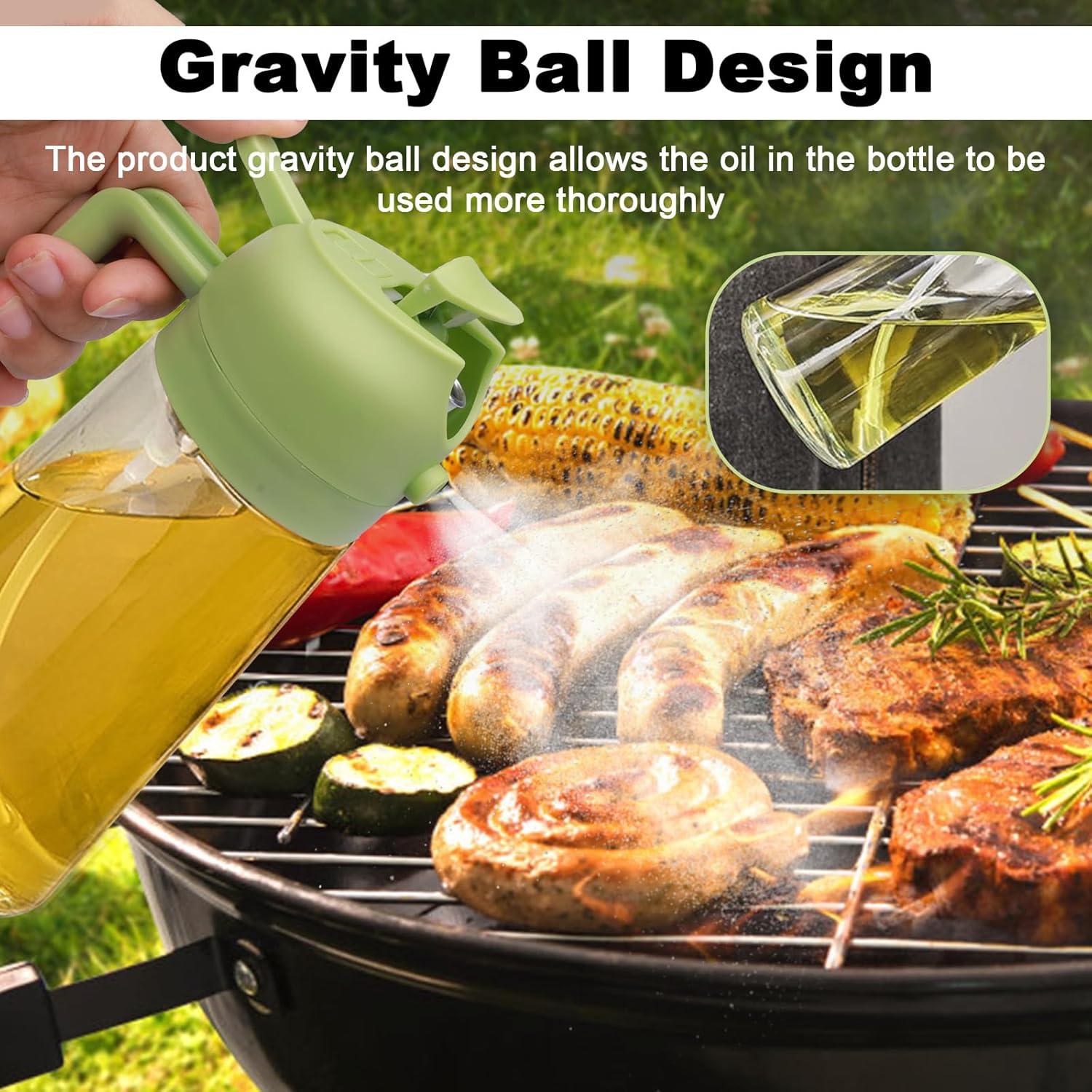 Spray de Aceite 2 en 1 HOPKASE 600ml Blanco y Verde