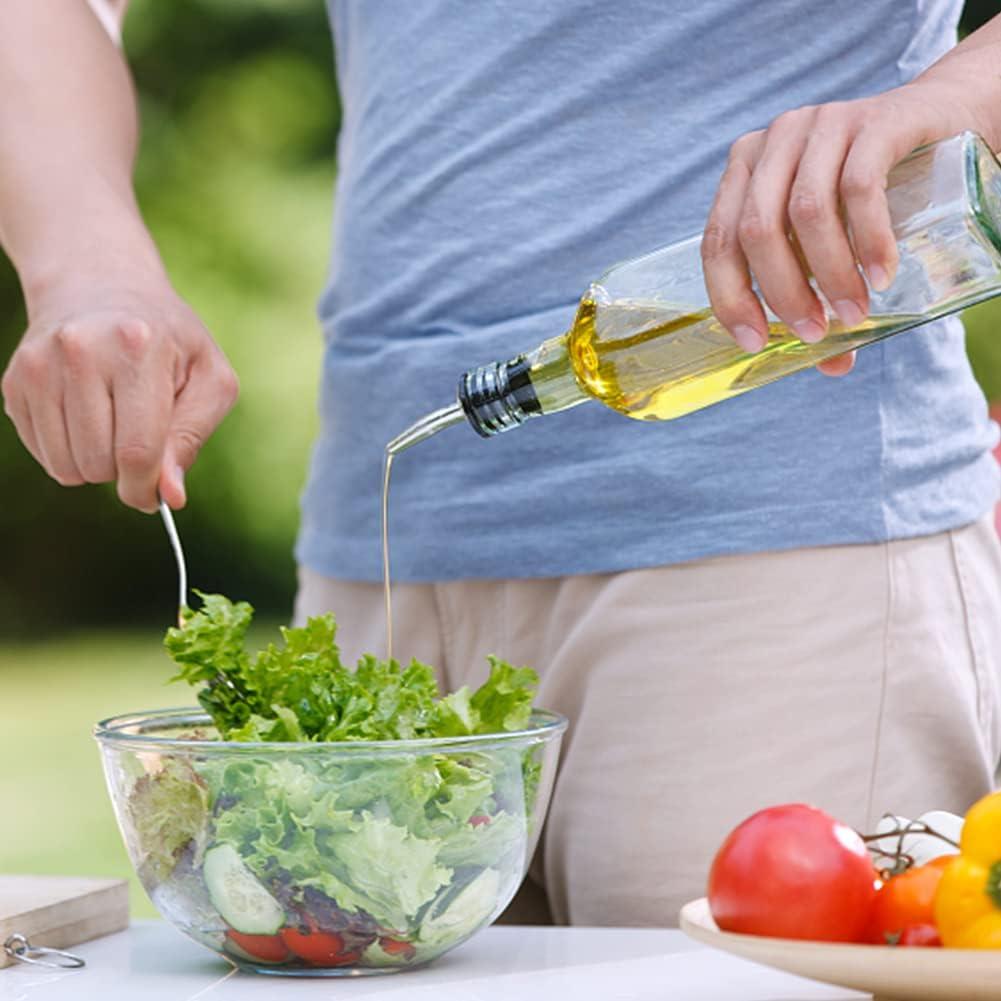 Botella dispensadora de aceite de oliva Leaflai 500 ml con vertedores
