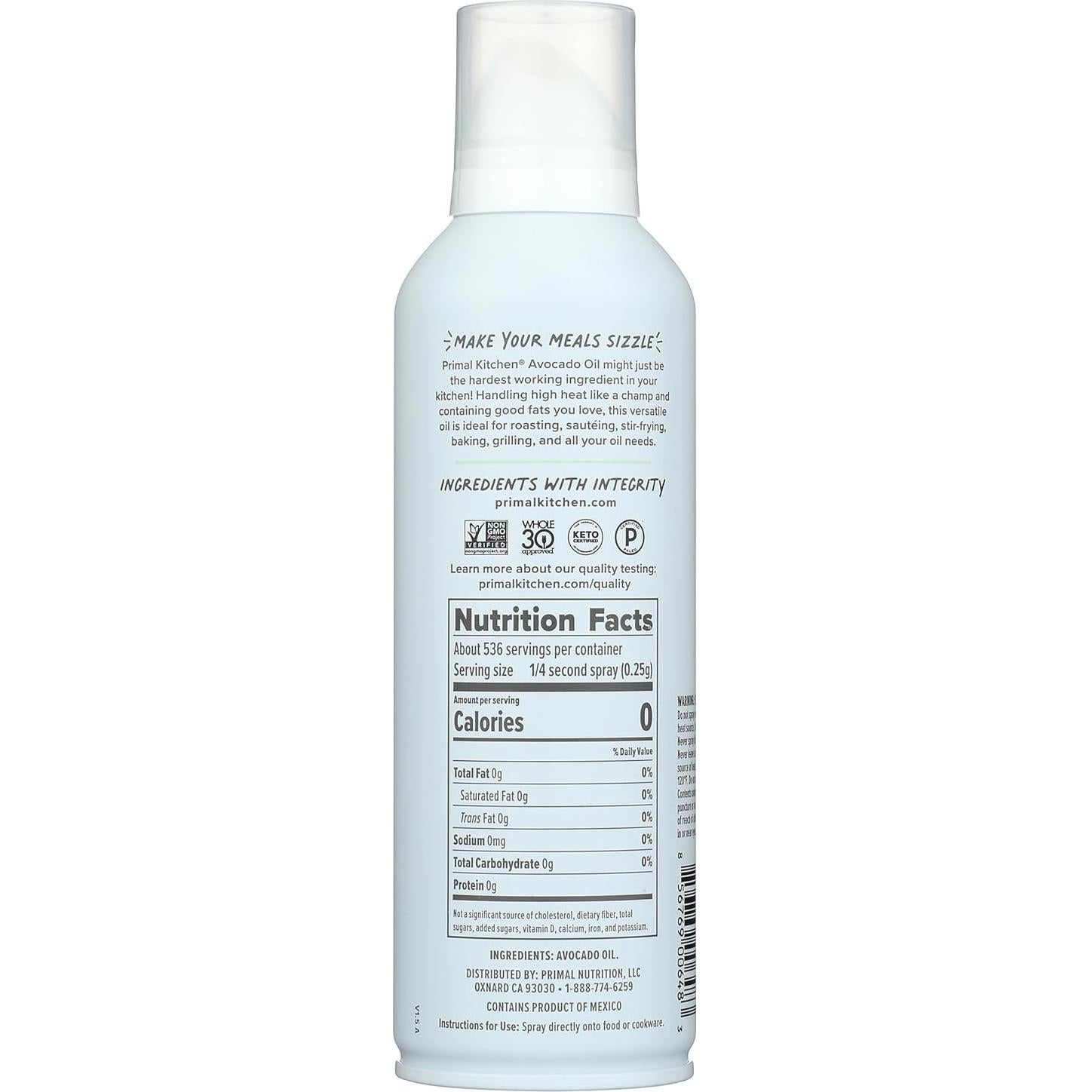 Spray de Aceite de Aguacate Primal Kitchen 133 g Aprobado Whole30