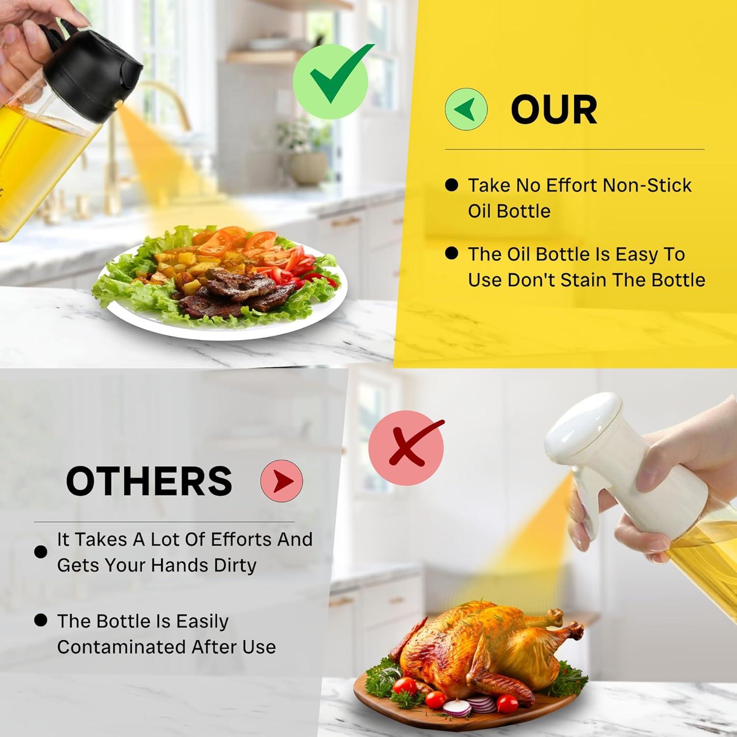 Rociador de Aceite JPAULETT 470ml Vidrio Antifugas