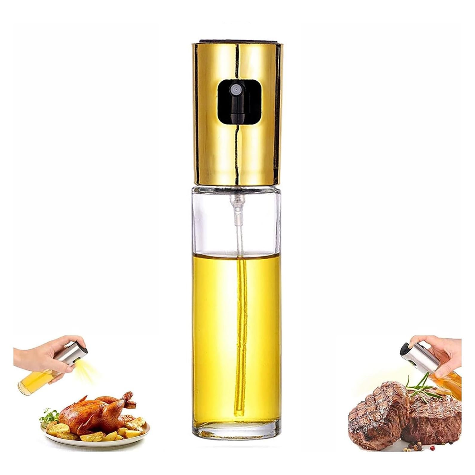 Rociador de Aceite de Oliva UpTuoLi 100ml Vidrio Oro