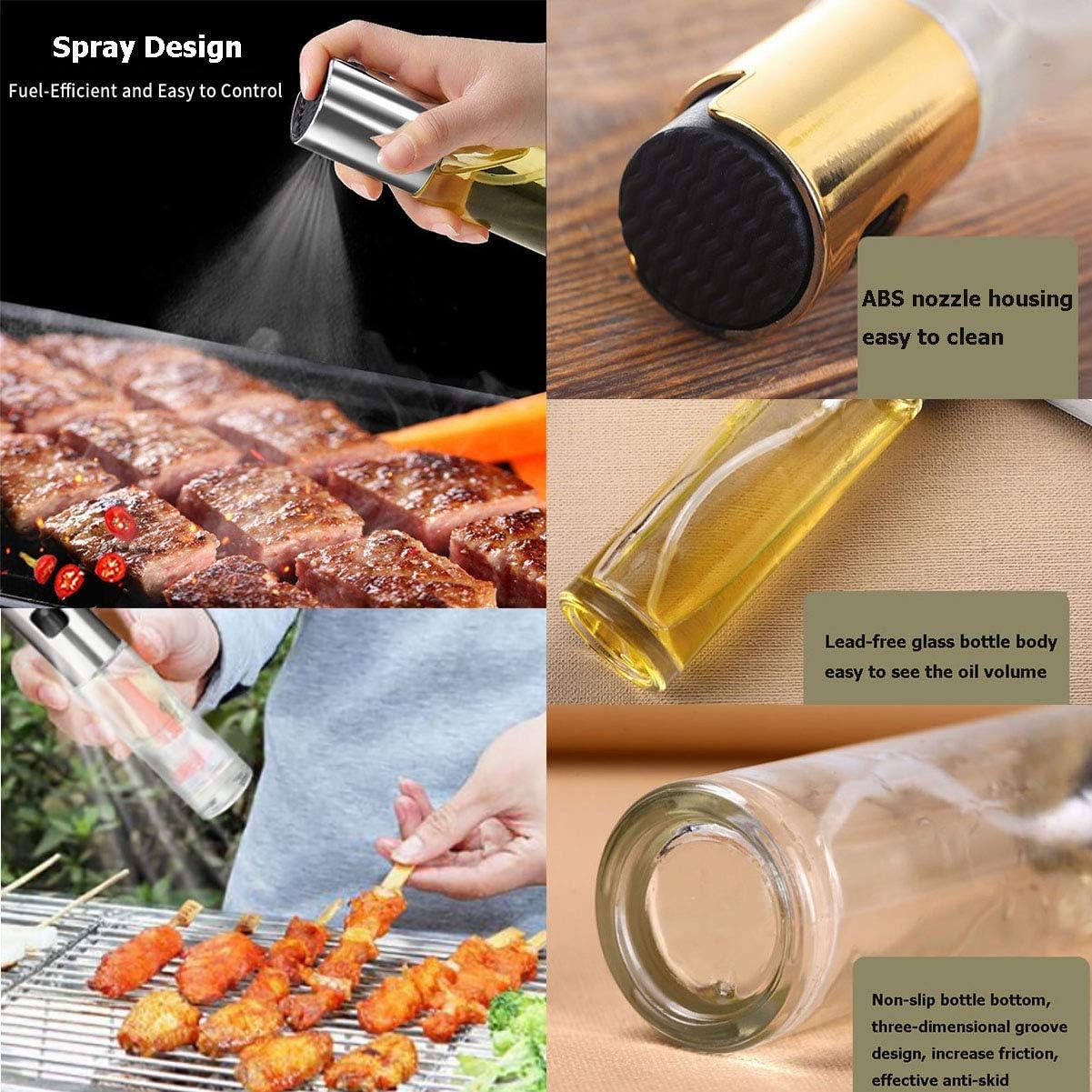 Rociador de Aceite de Oliva UpTuoLi 100ml Vidrio Oro