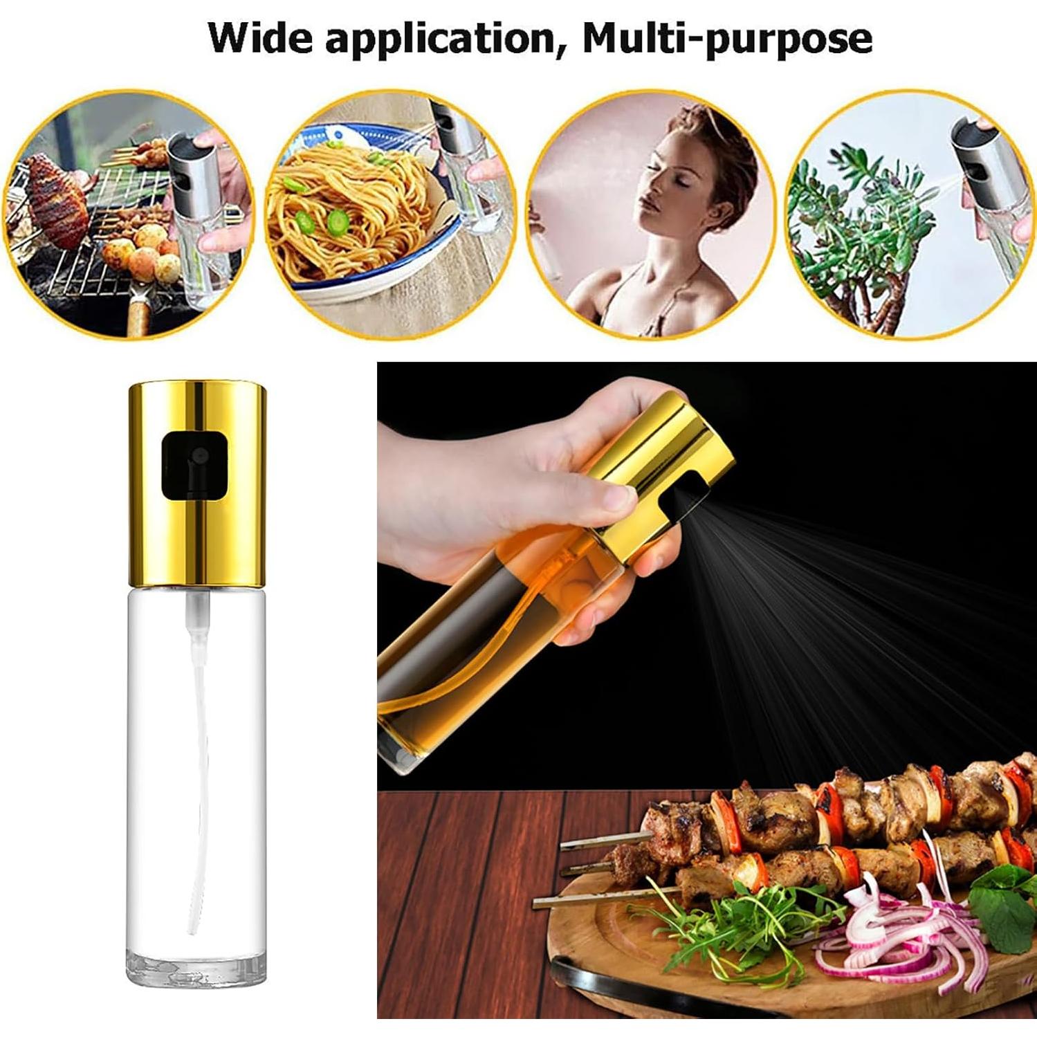 Rociador de Aceite de Oliva UpTuoLi 100ml Vidrio Oro