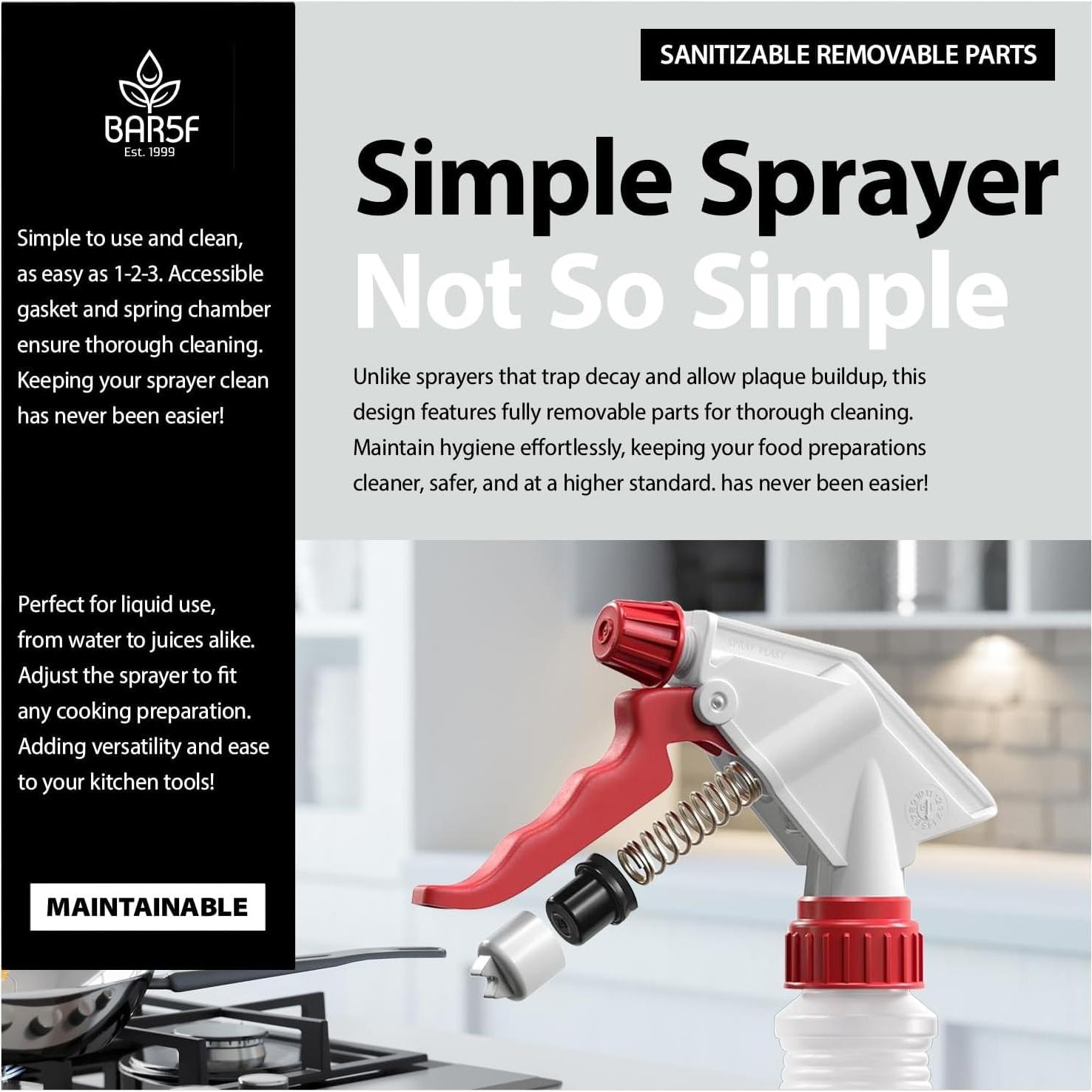 Botella Spray Bar5F 473ml Grado Alimenticio para BBQ