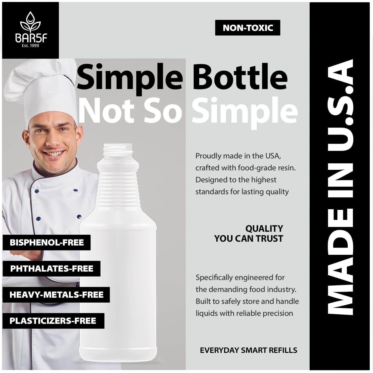 Botella Spray Bar5F 473ml Grado Alimenticio para BBQ