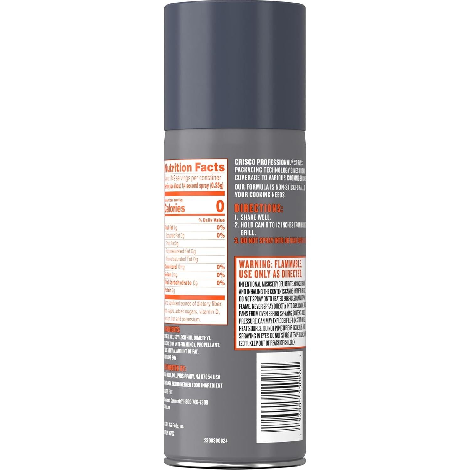 Spray Antiadherente Crisco Professional 340g - Cocina y Parrilla