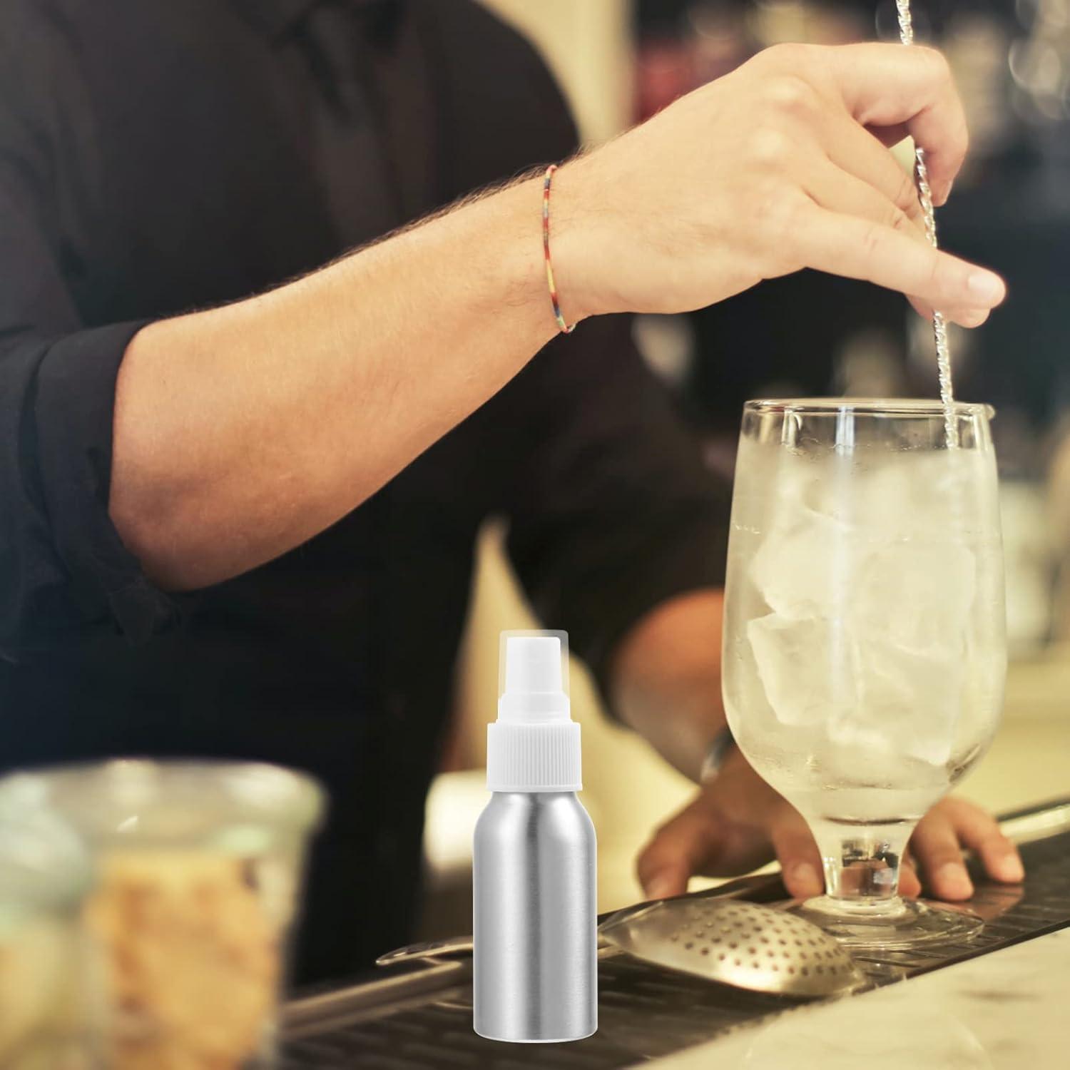 Milisten Botella de Spray de Aceite 50ml Aluminio Plateado