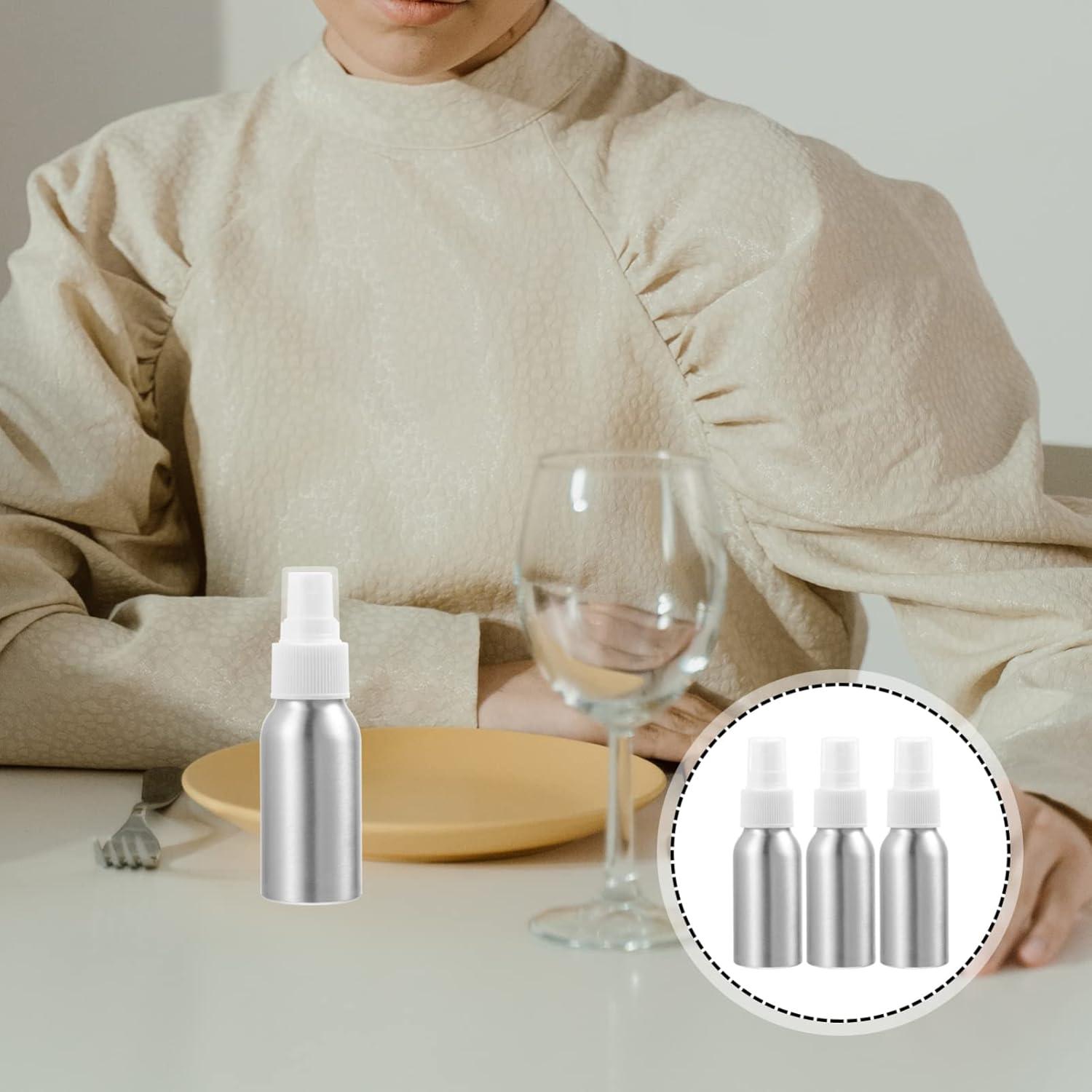 Milisten Botella de Spray de Aceite 50ml Aluminio Plateado