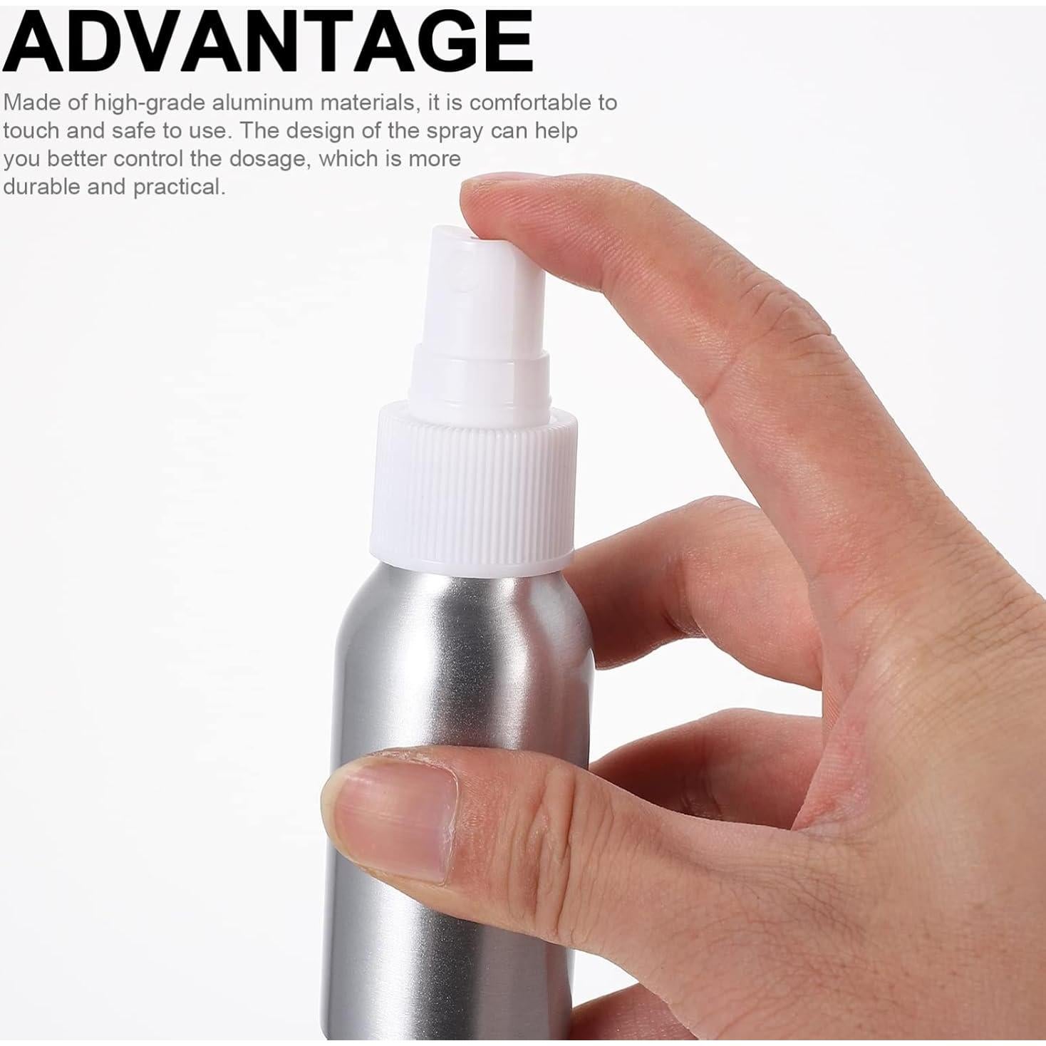 Milisten Botella de Spray de Aceite 50ml Aluminio Plateado