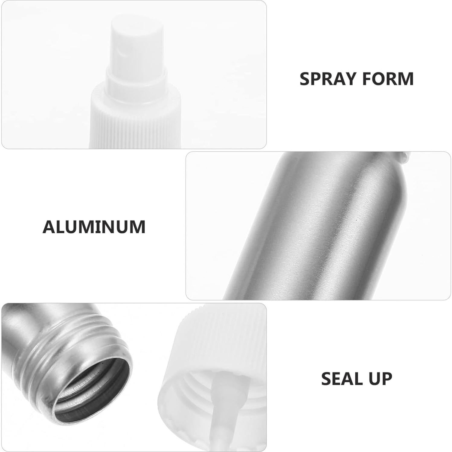 Milisten Botella de Spray de Aceite 50ml Aluminio Plateado