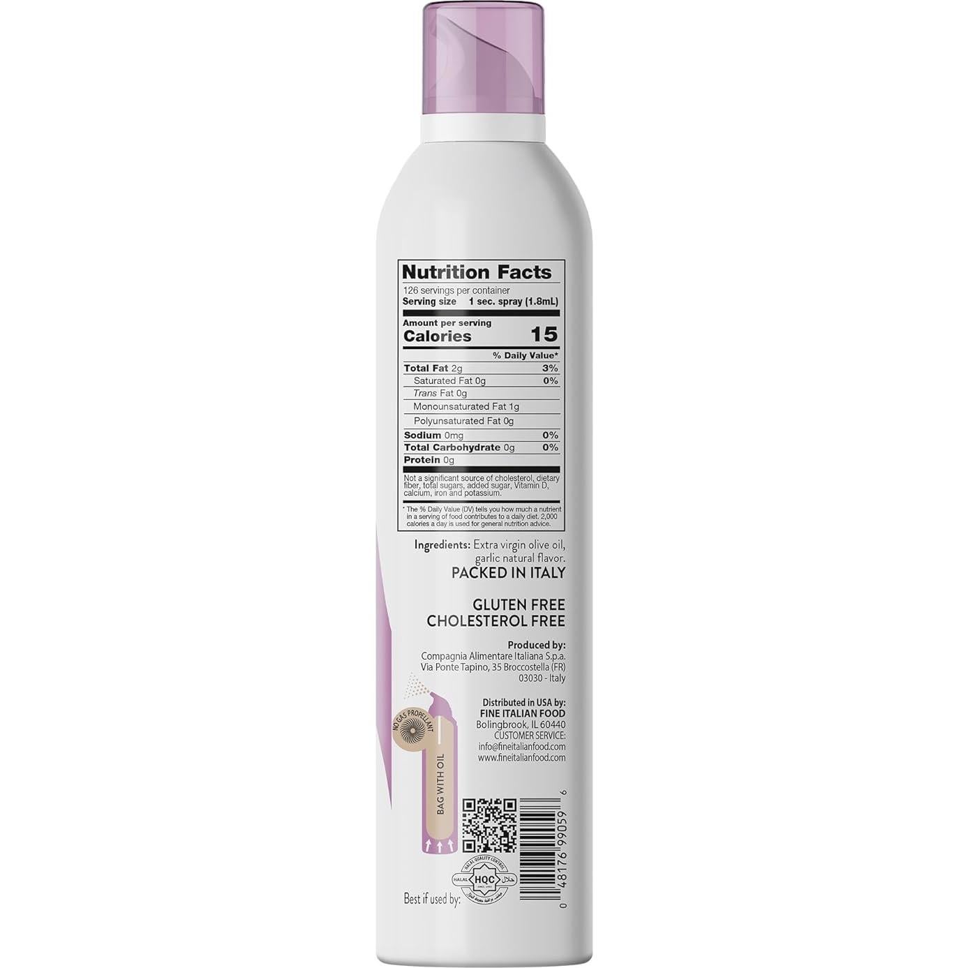 Aceite de Oliva Extra Virgen en Spray Mantova Ajo 226ml