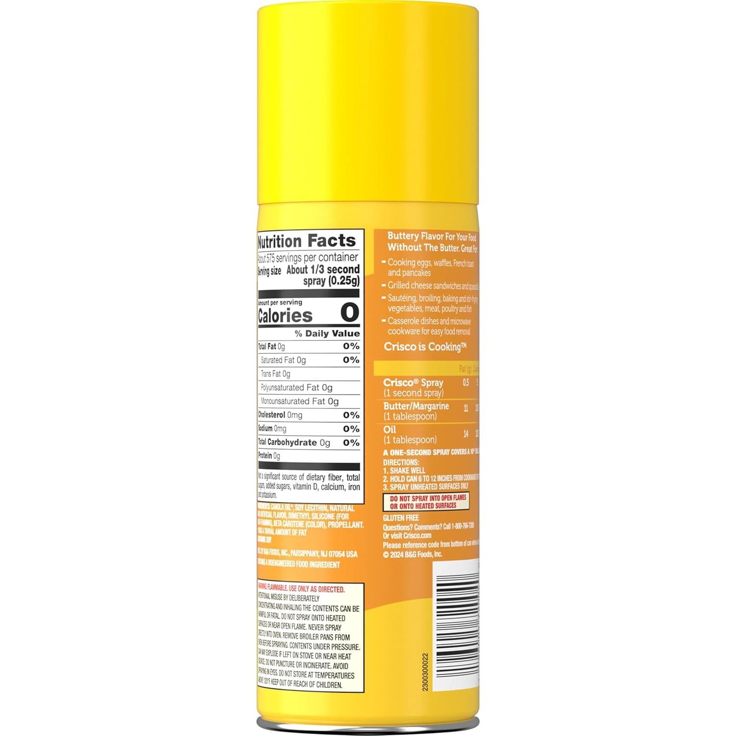 Spray de Cocina Antiadherente Crisco Mantequilla 170g