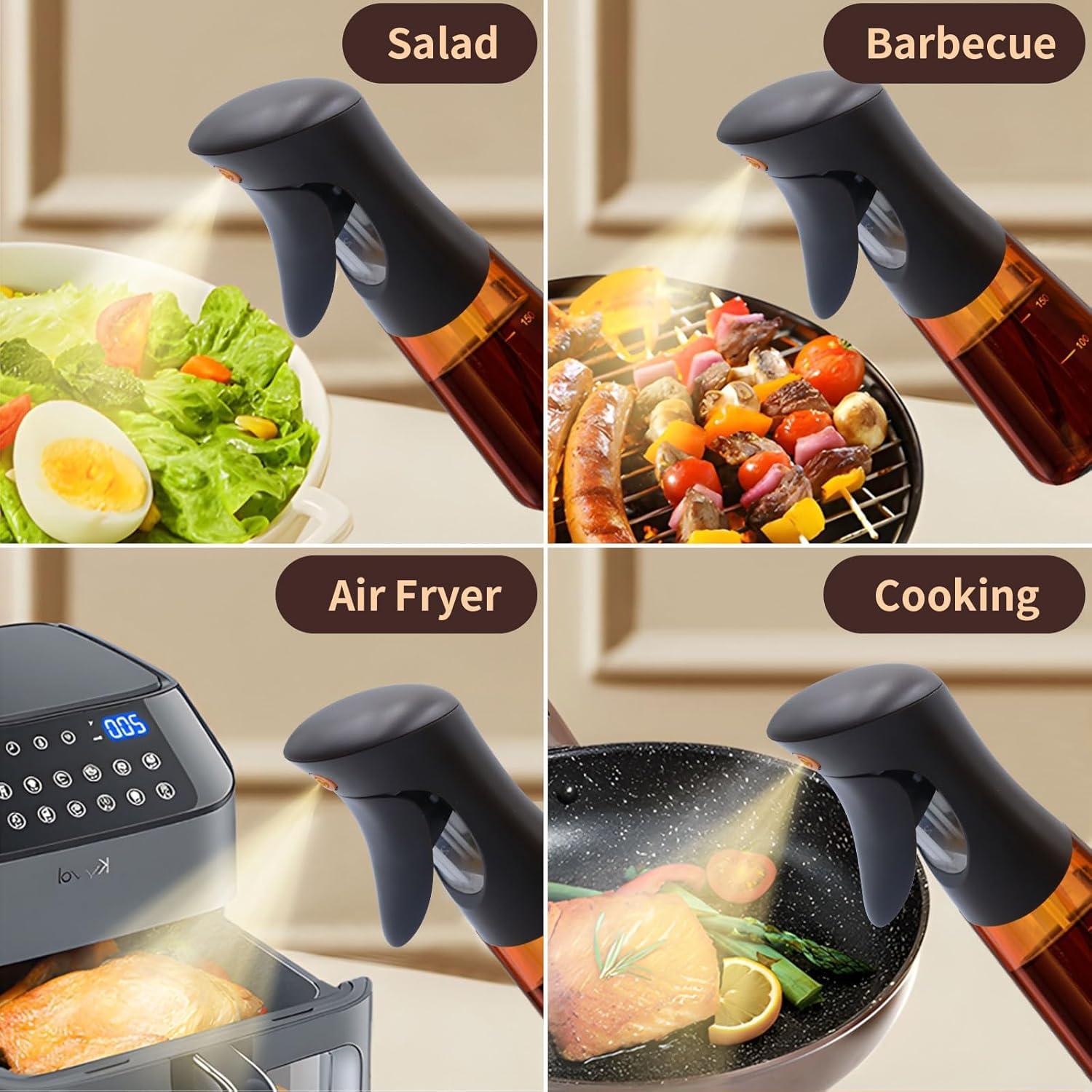 Atomizador de Aceite de Oliva SHEGZHUC 200ml Vidrio Marrón