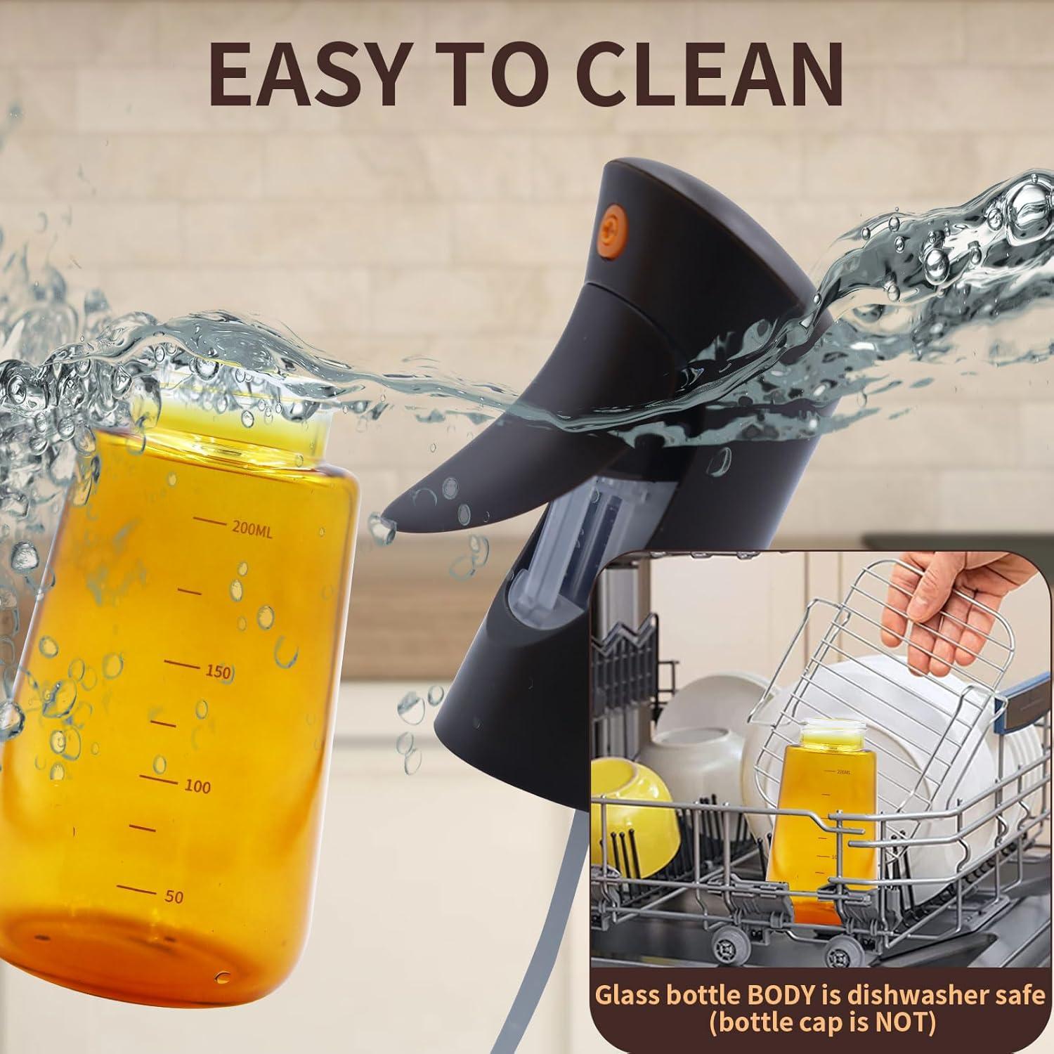 Atomizador de Aceite de Oliva SHEGZHUC 200ml Vidrio Marrón