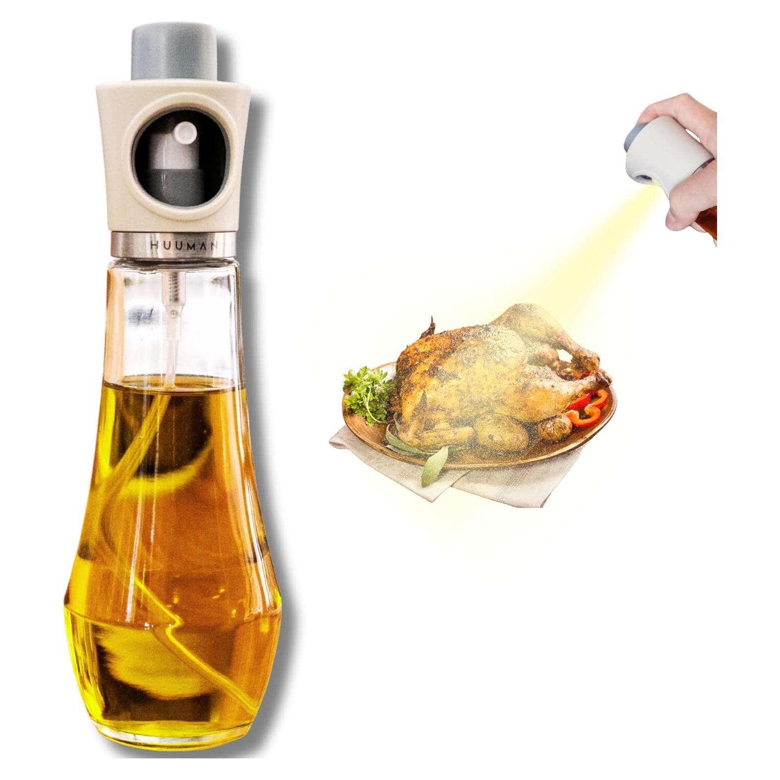 Botella Spray de Aceite HUUMAN 230 ml Vidrio Reutilizable