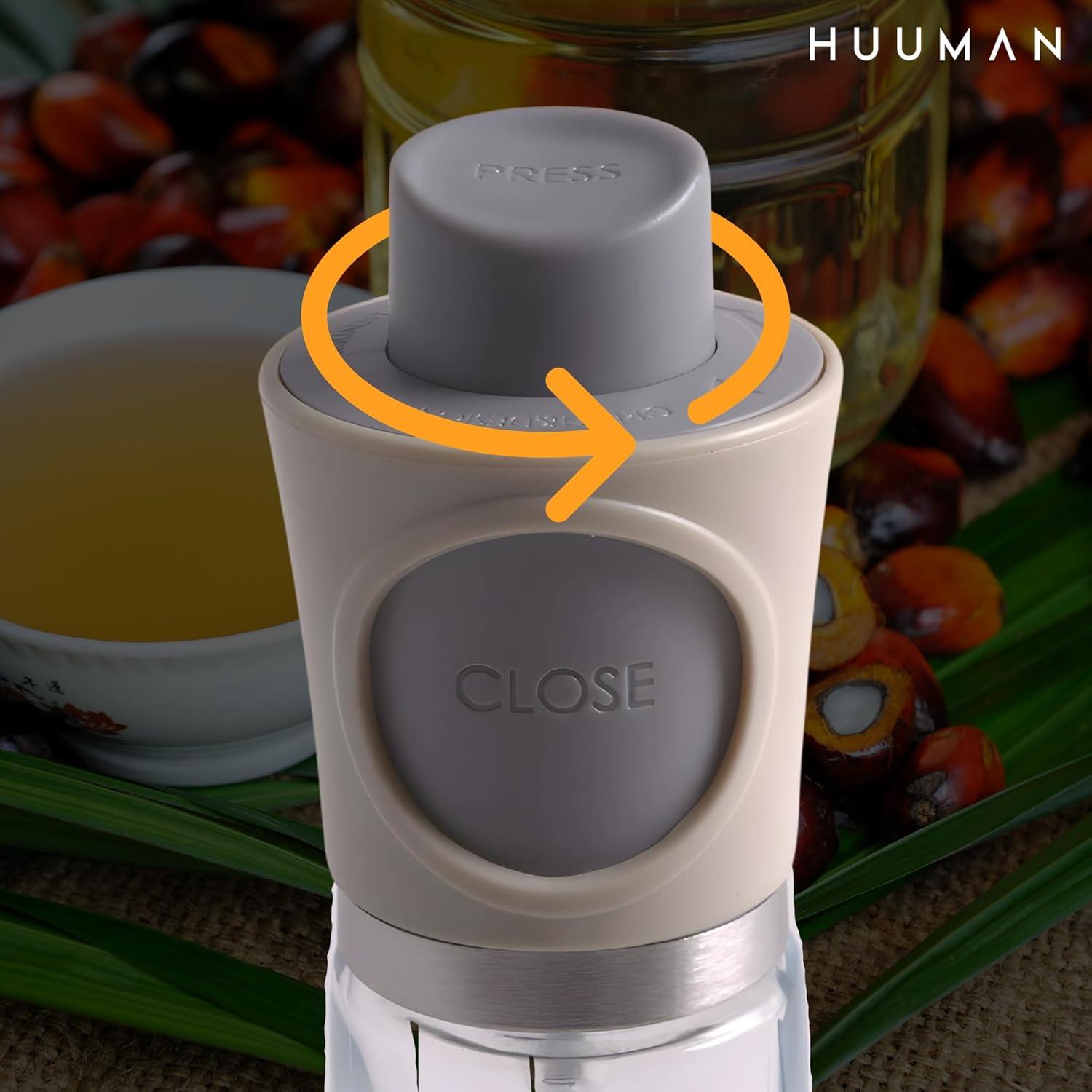 Botella Spray de Aceite HUUMAN 230 ml Vidrio Reutilizable