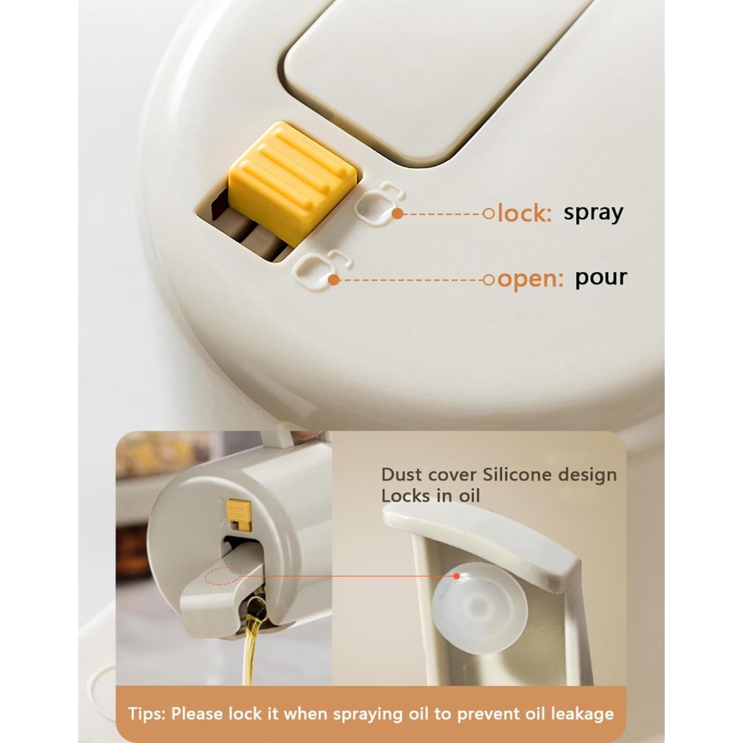 Rociador y dispensador de aceite JANSSE 550 ml a prueba de fugas