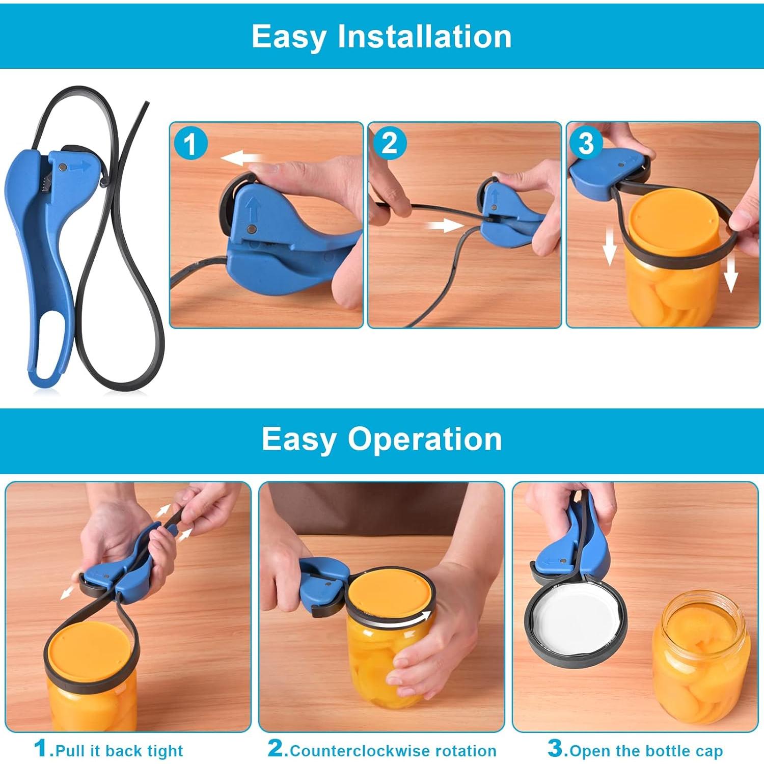 Abre frascos manual mseona para manos débiles 15,24 cm