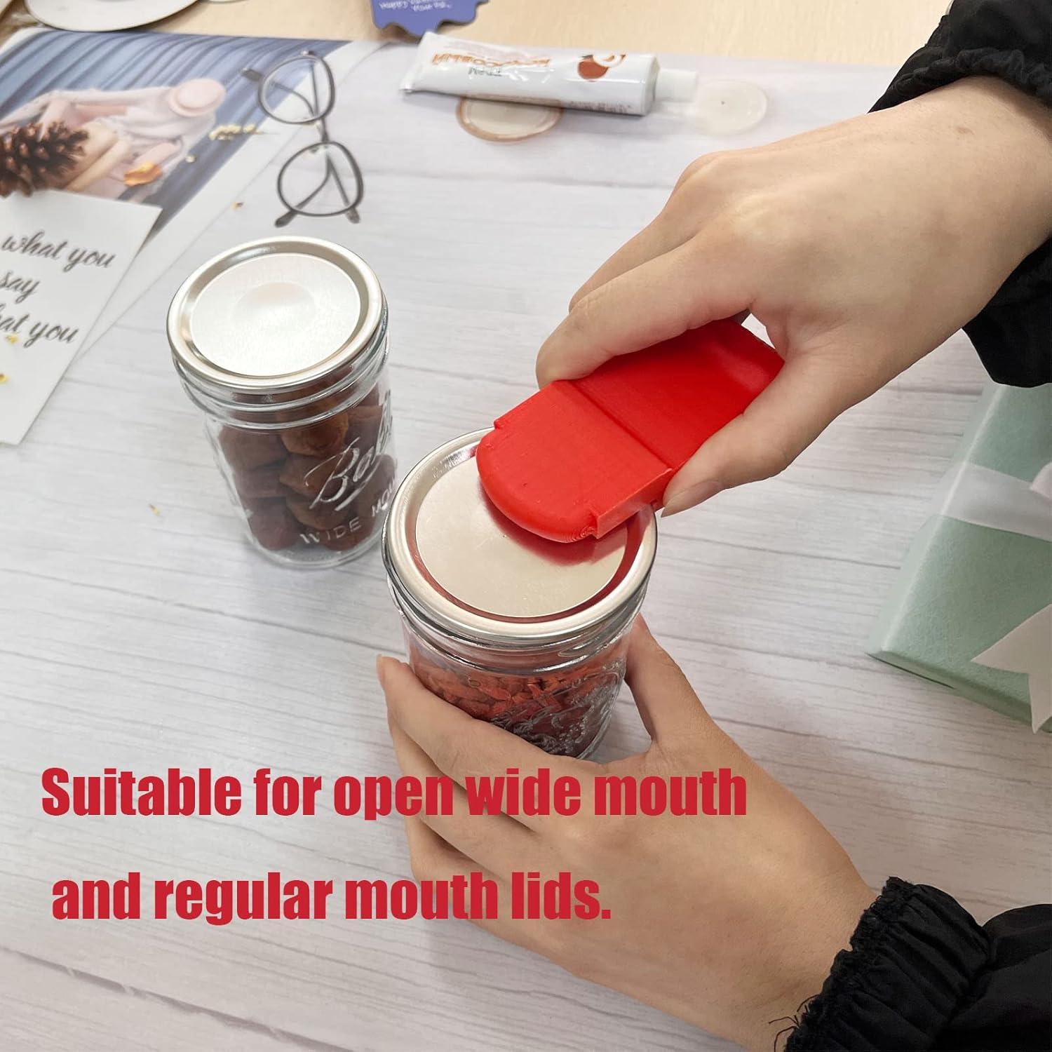 Abre frascos manual JILINWEI rojo para tapas anchas y regulares